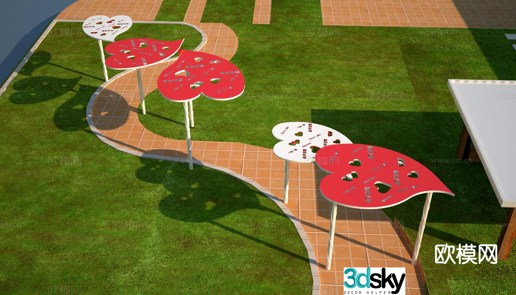 Simple love gallery 3D model