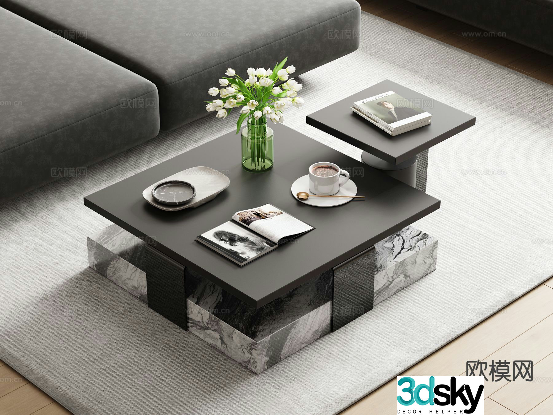 Italian coffee table 3d model