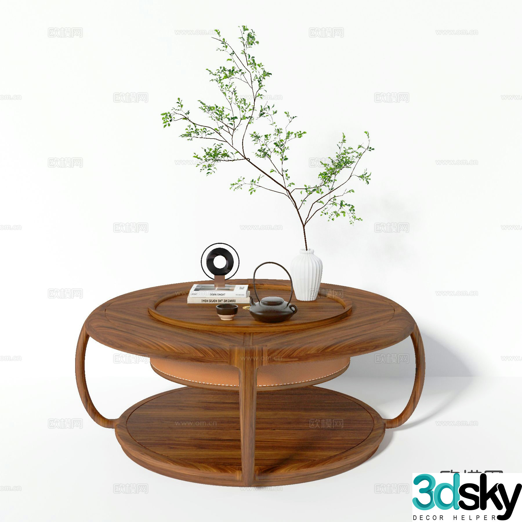 Wabi-sabi coffee table round coffee table 3d model