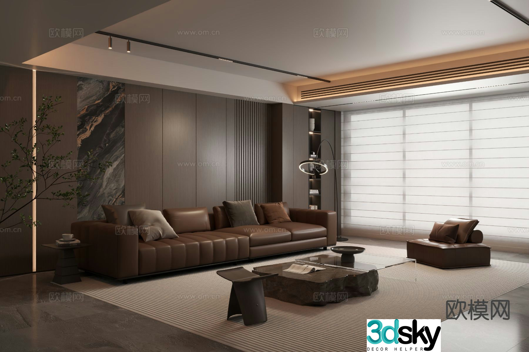 Italian living room 3d model