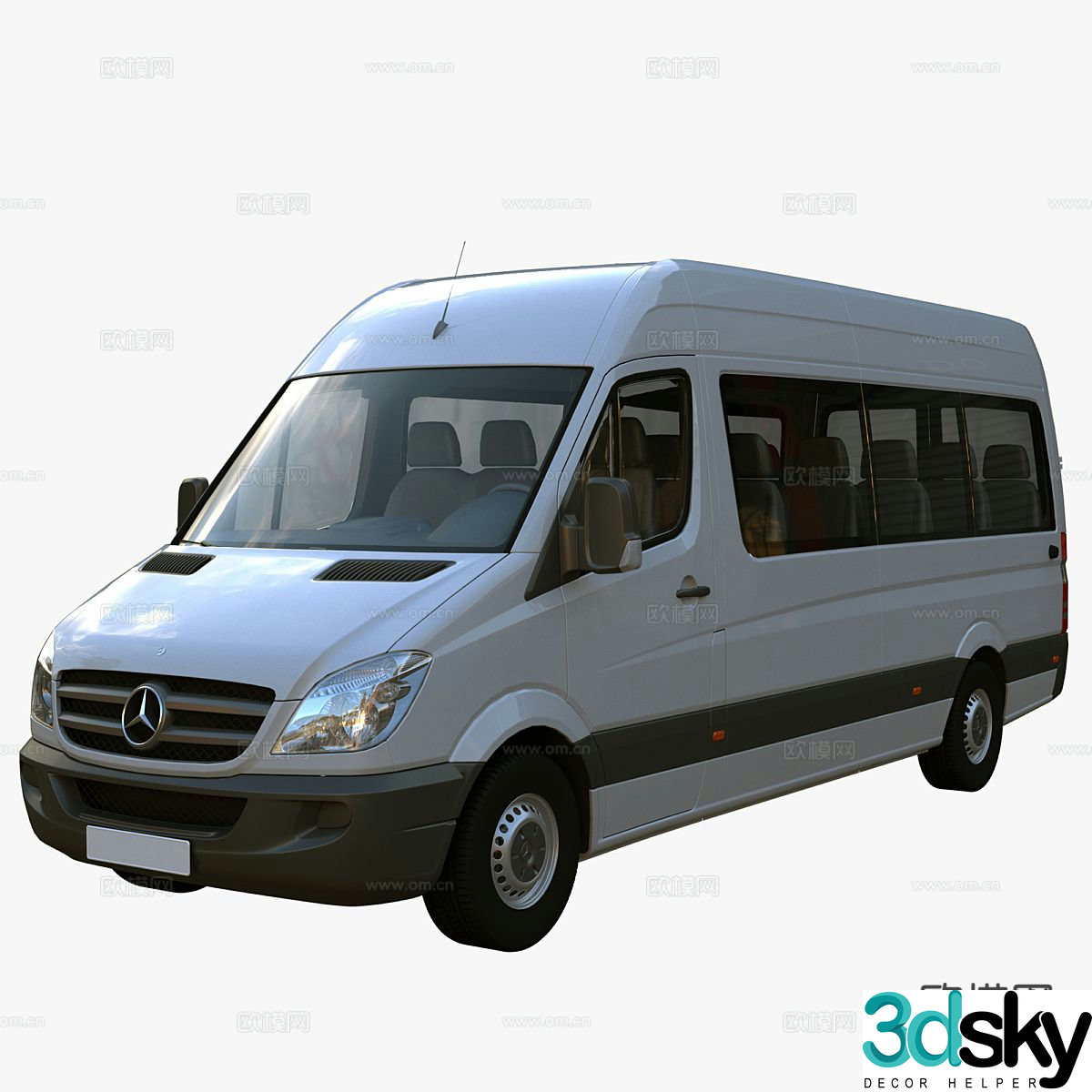 mercedes Benz business car van 3d model