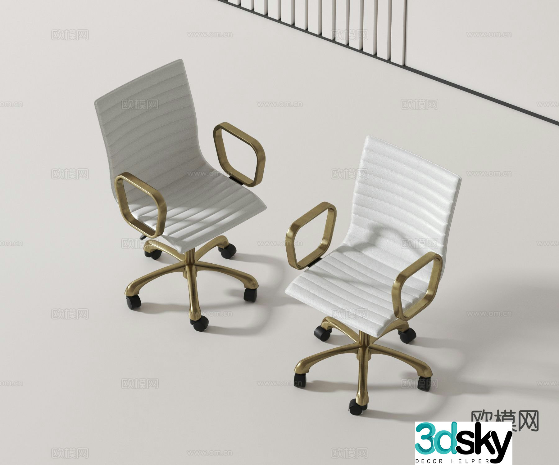 modern office chair chair staff chair 3d model