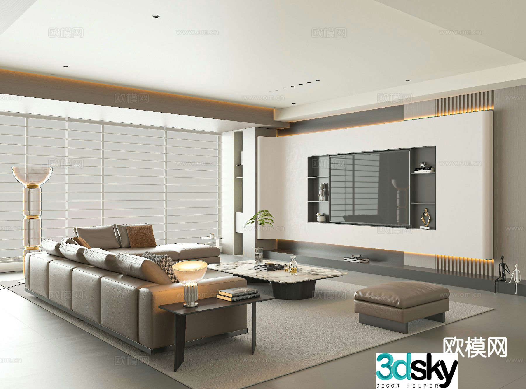 Modern living room 3d model