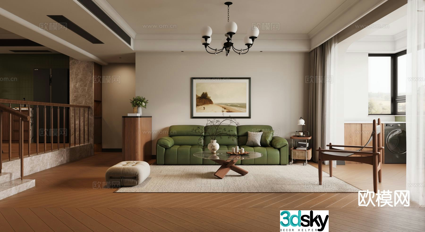 Medieval style living room 3D model