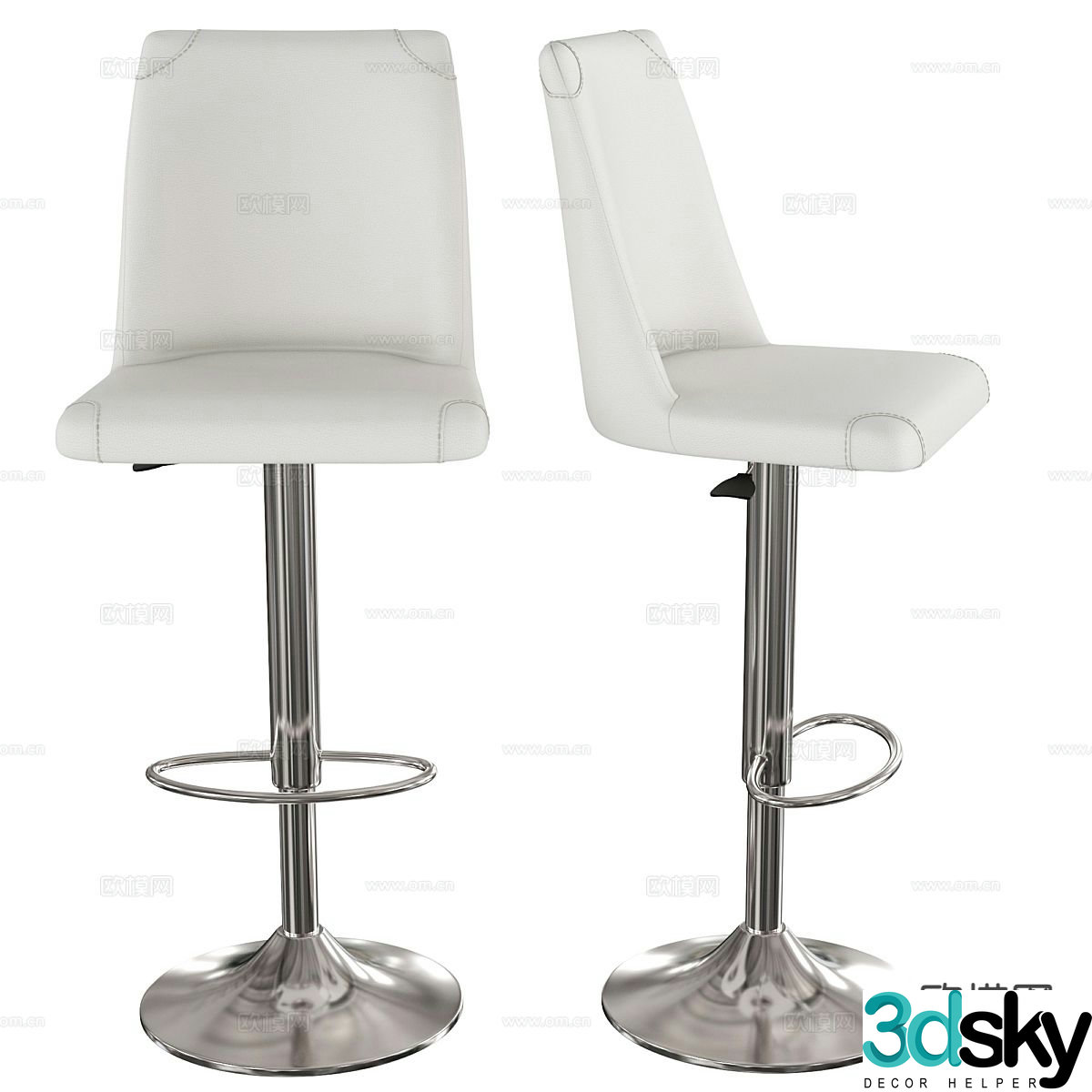 Italian bar stool bar stool 3d model