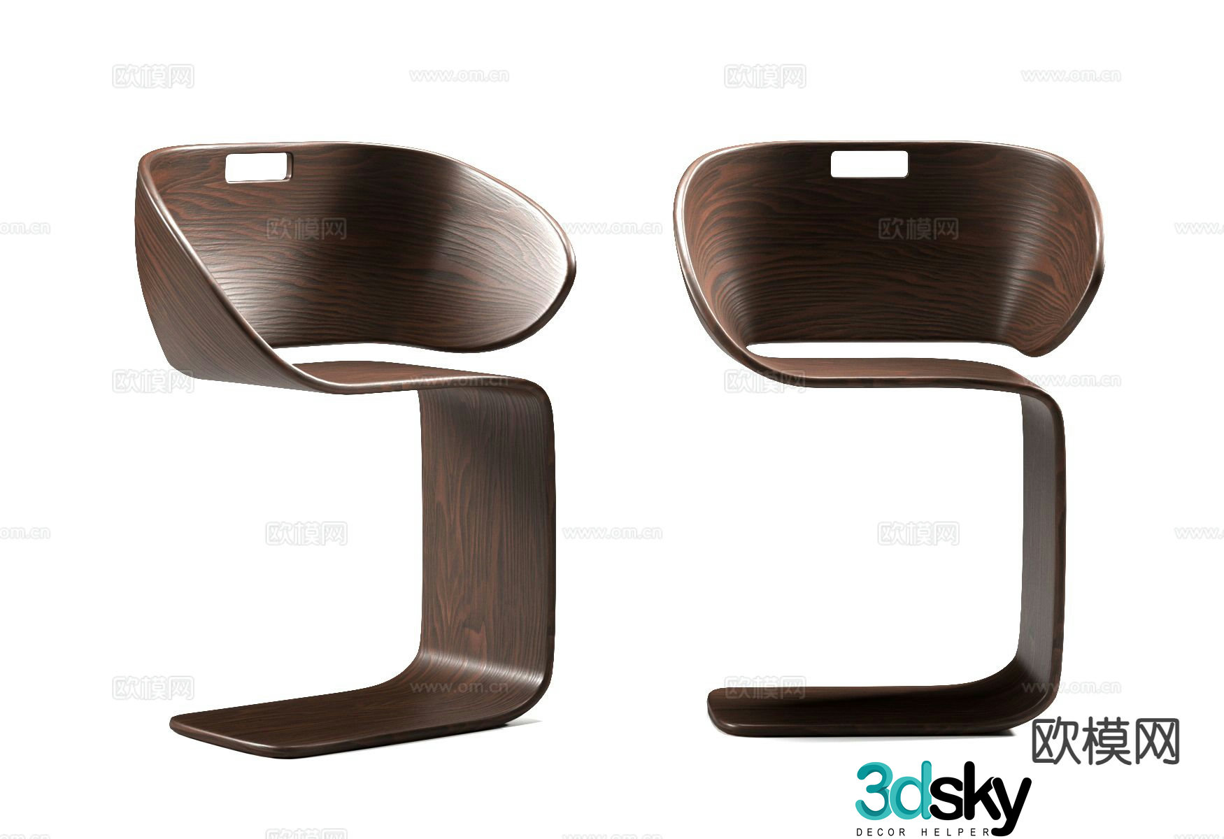 Italian chair armchair styling chair leisure chair 3d model