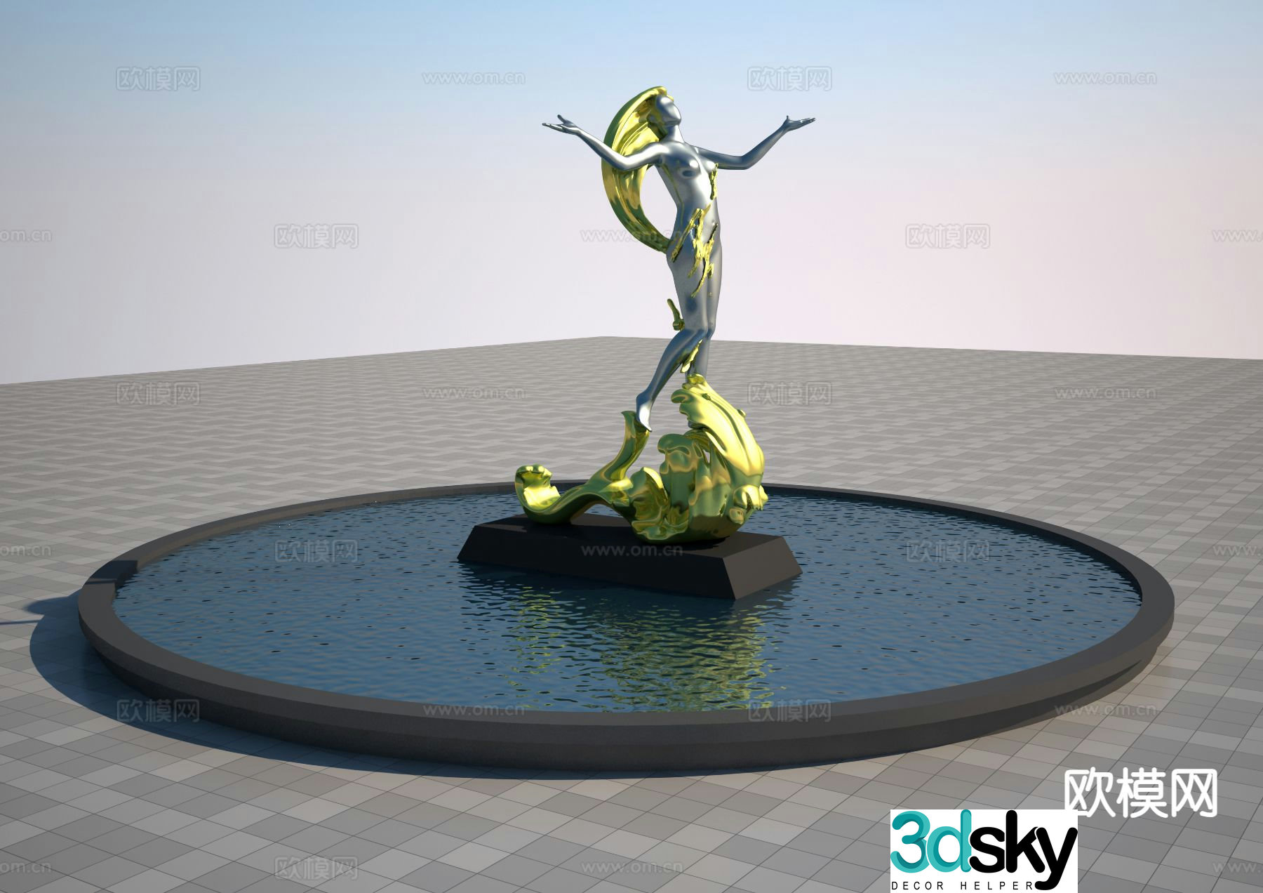 Daughter of the Sea sculpture 3d model