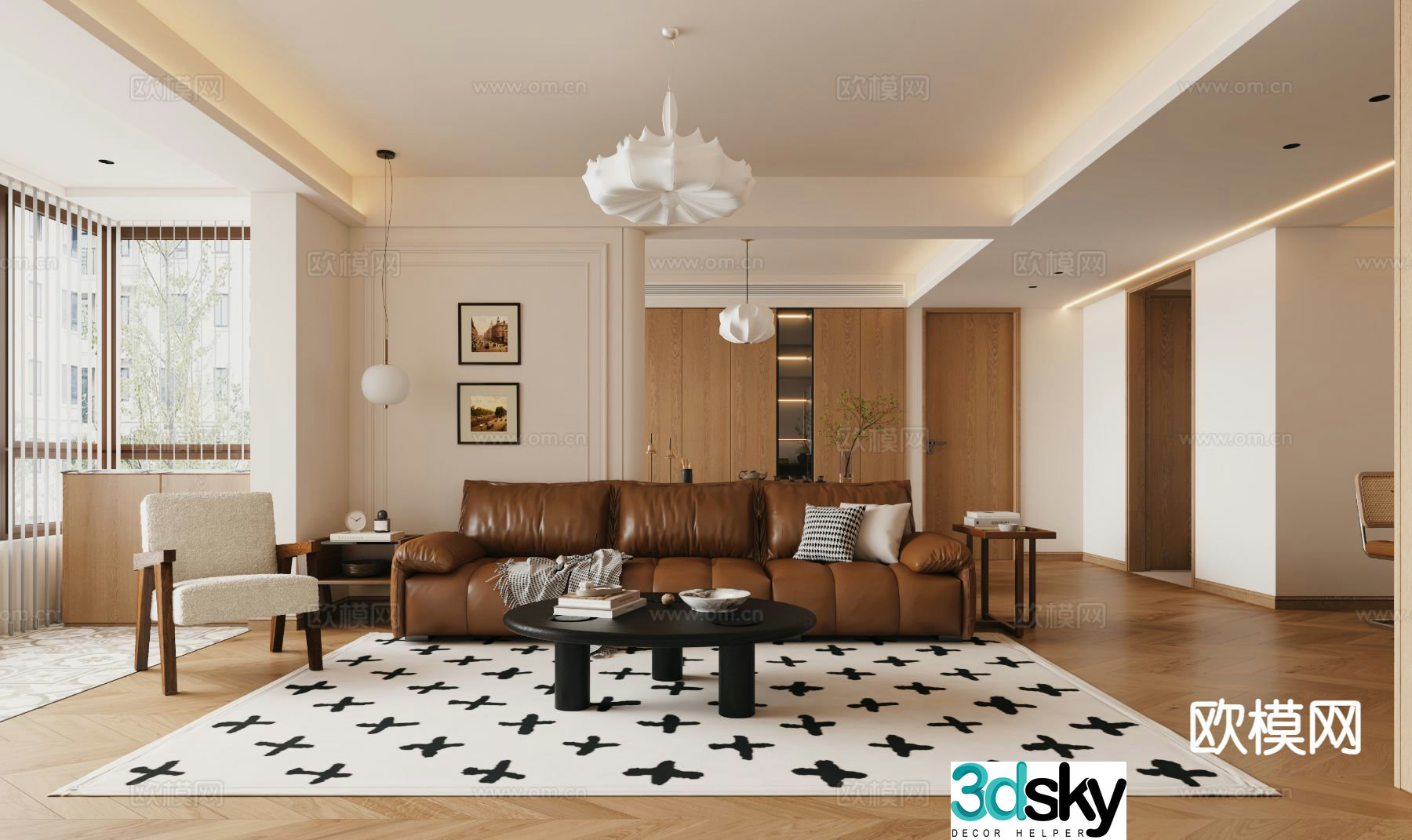Medieval style living room 3D model