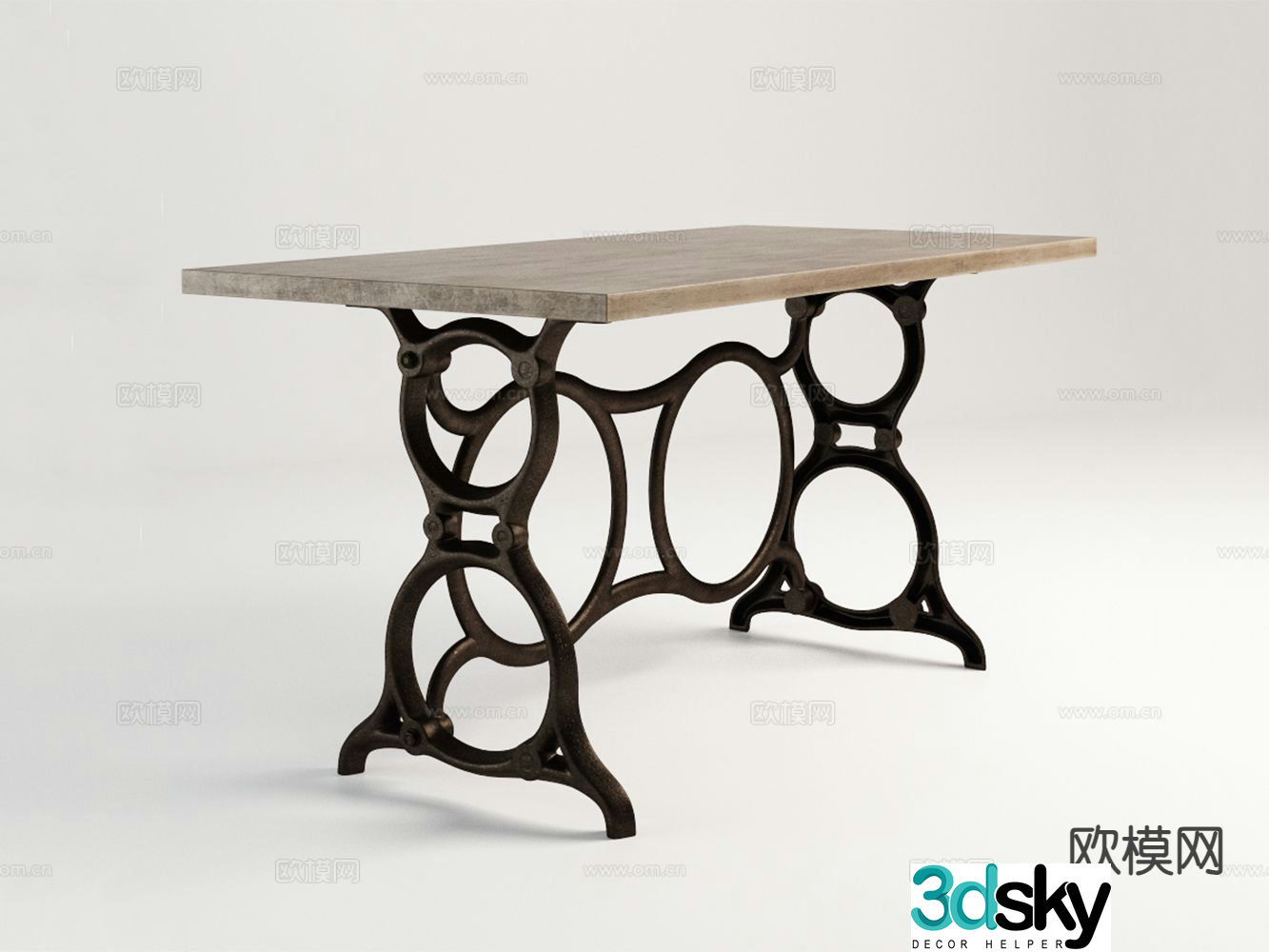 American corner table side table table table 3d model
