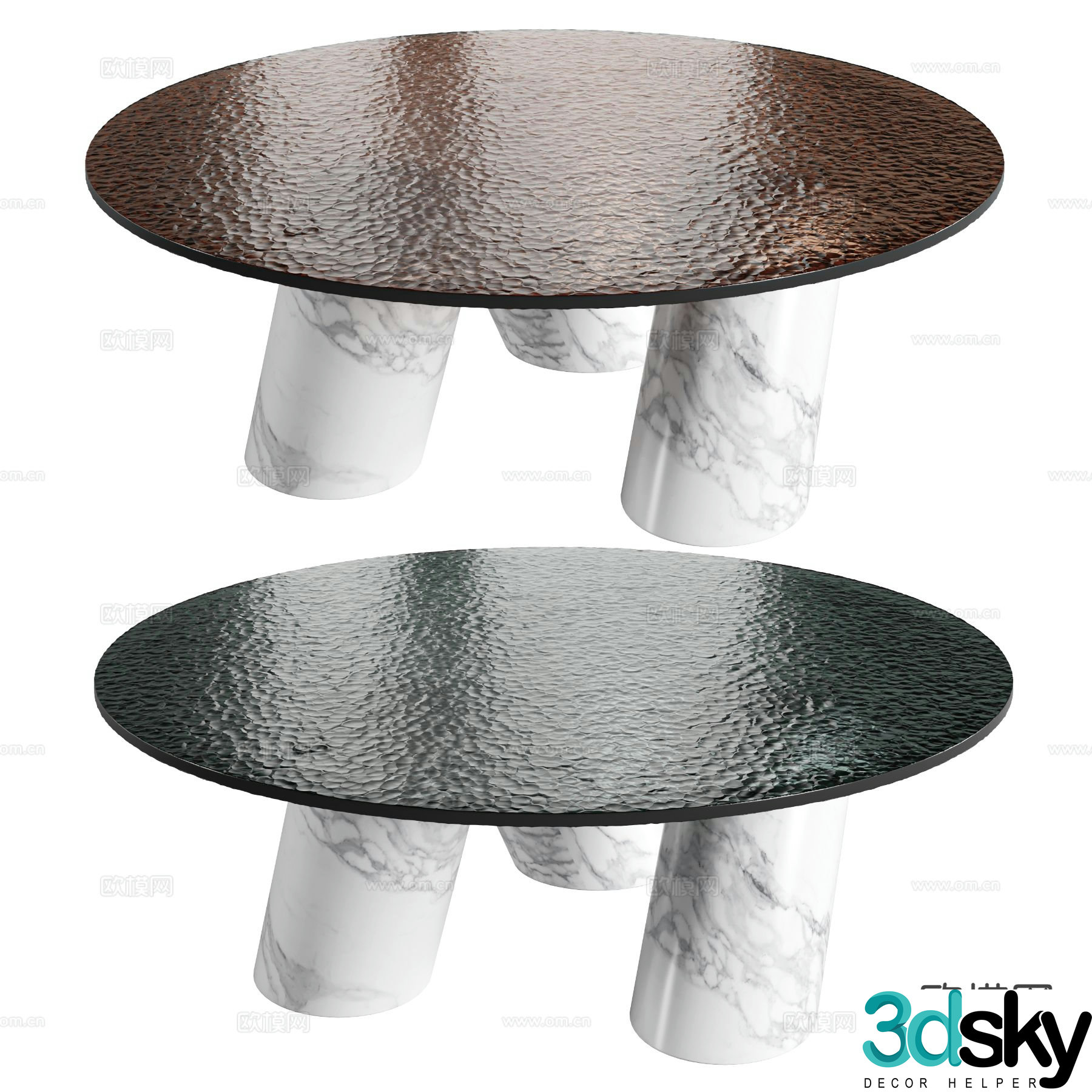 Modern round coffee table 3d model