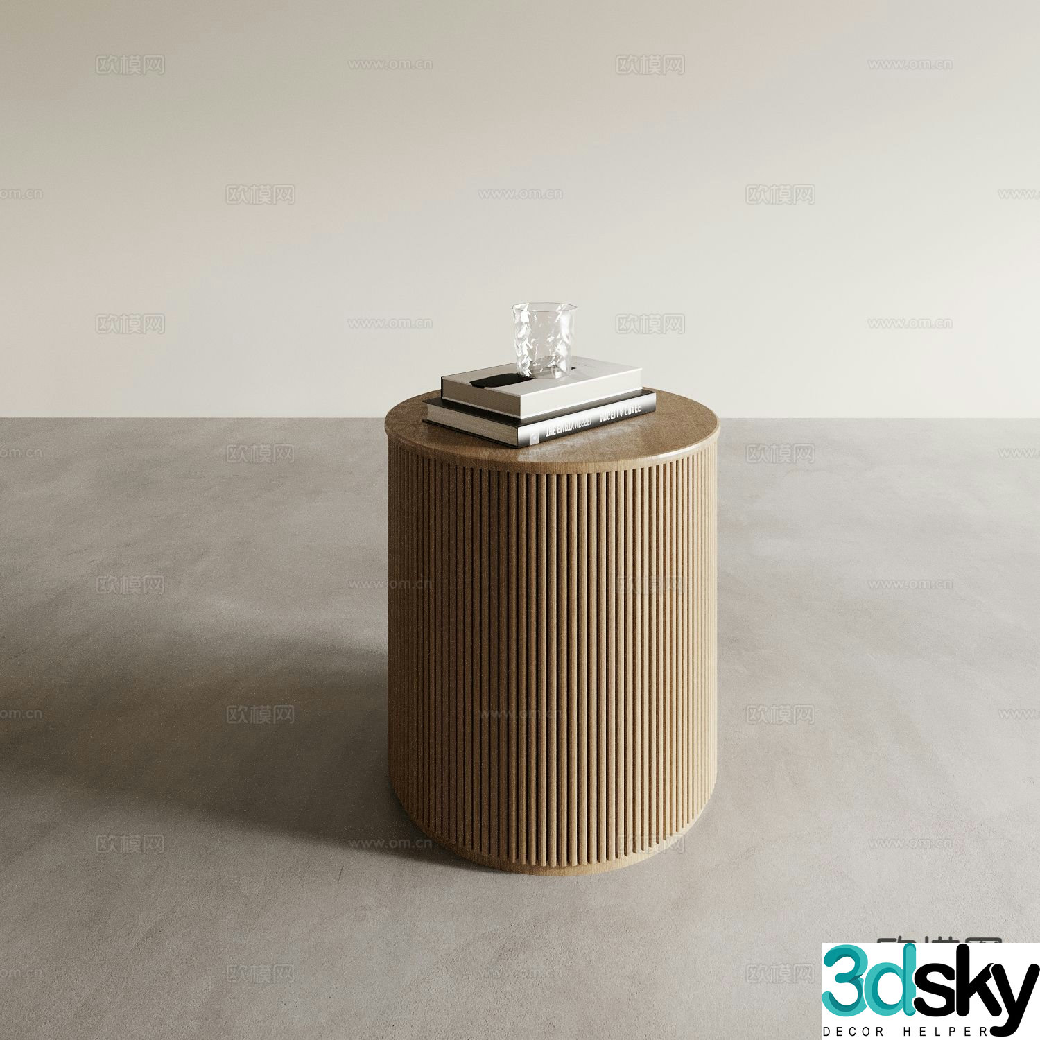 New Chinese style corner table round table side table 3D model