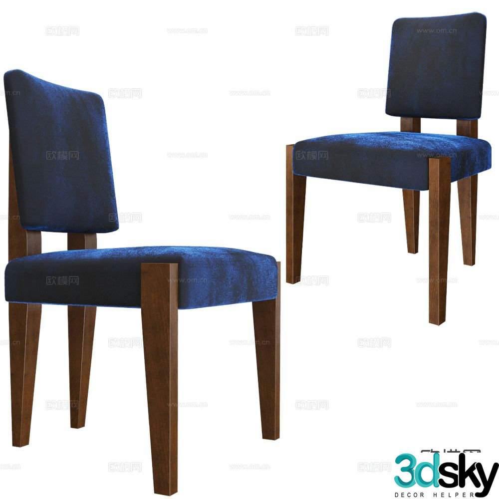 Modernature French chair dining chair 3d model