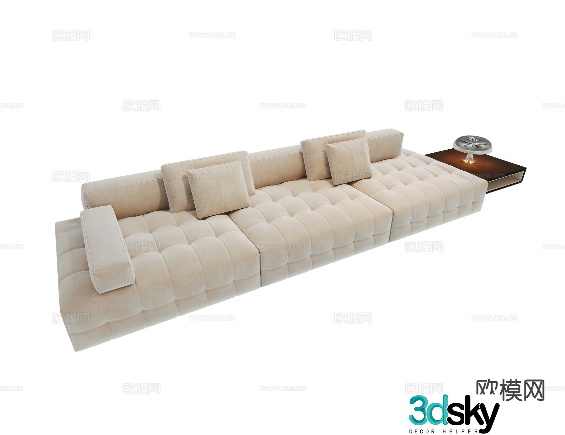 Modern multi-seater sofa 3d model