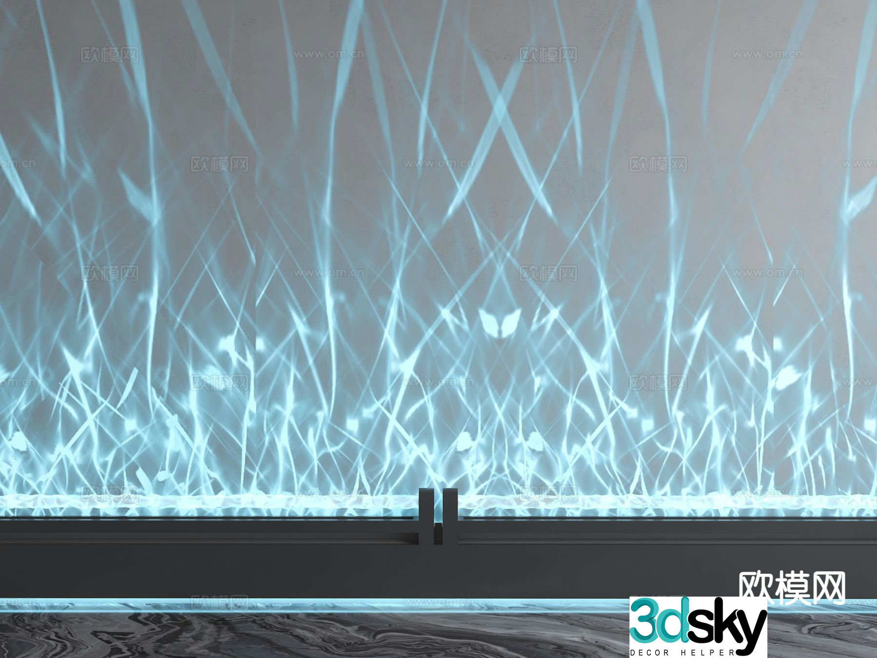 Water ripple lamp wall washer 3d model
