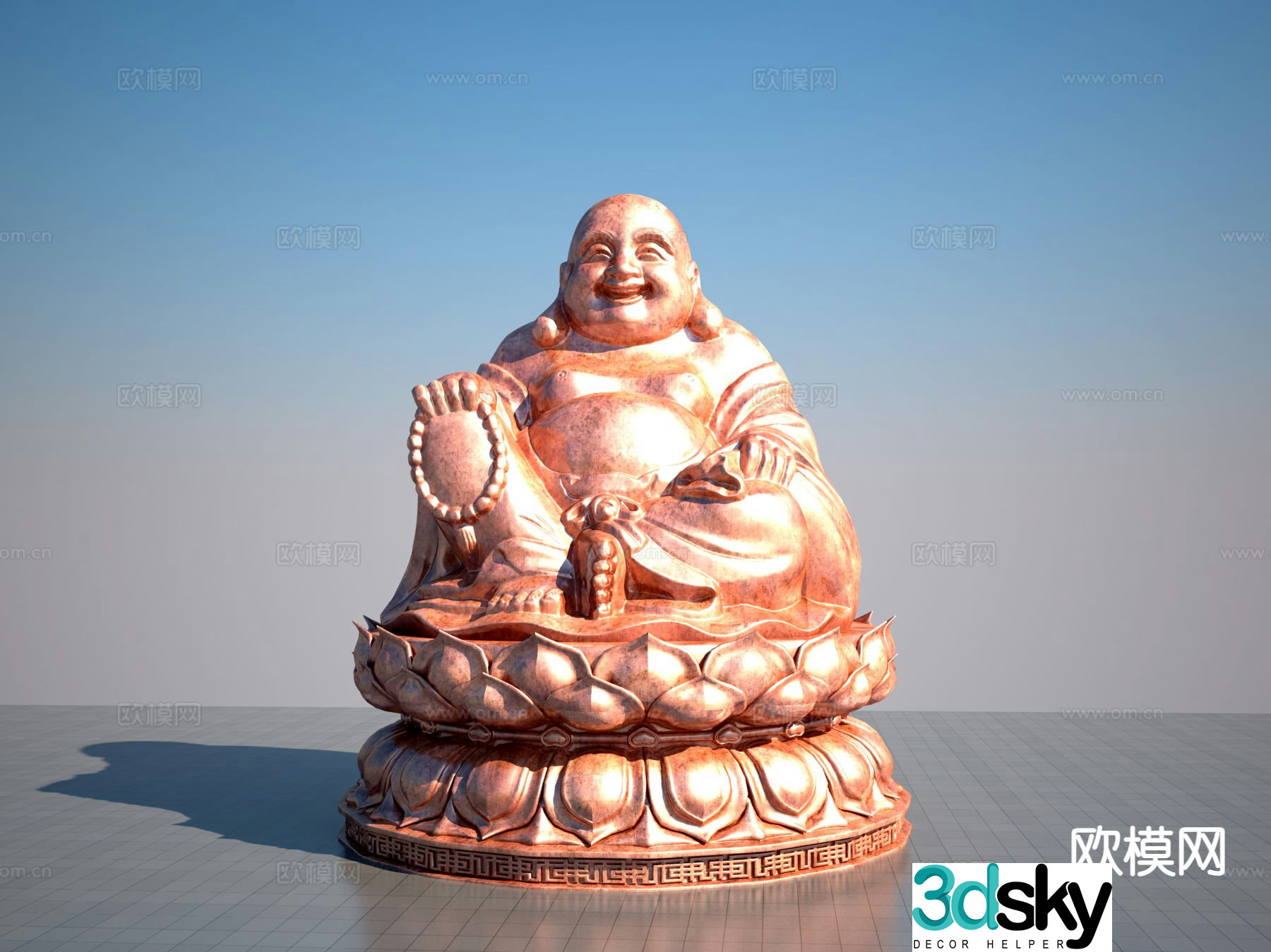 Maitreya Buddha statue 3d model