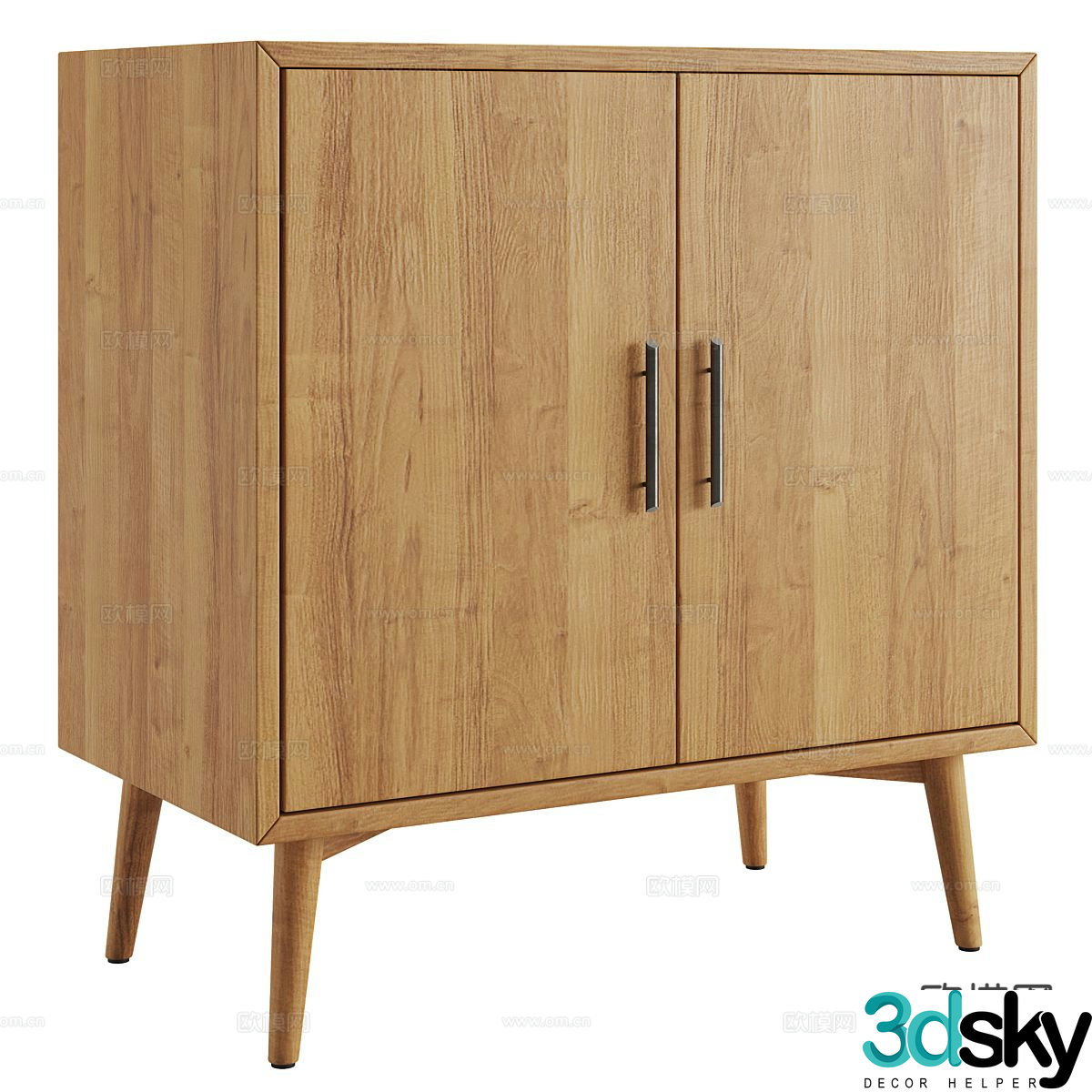 Log style entrance cabinet 3D model
