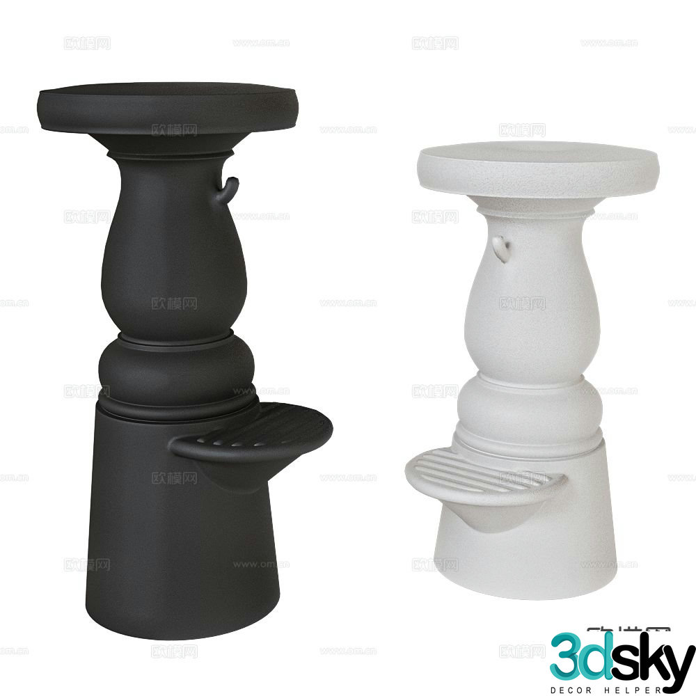 Moooi bar stool bar stool high stool 3d model