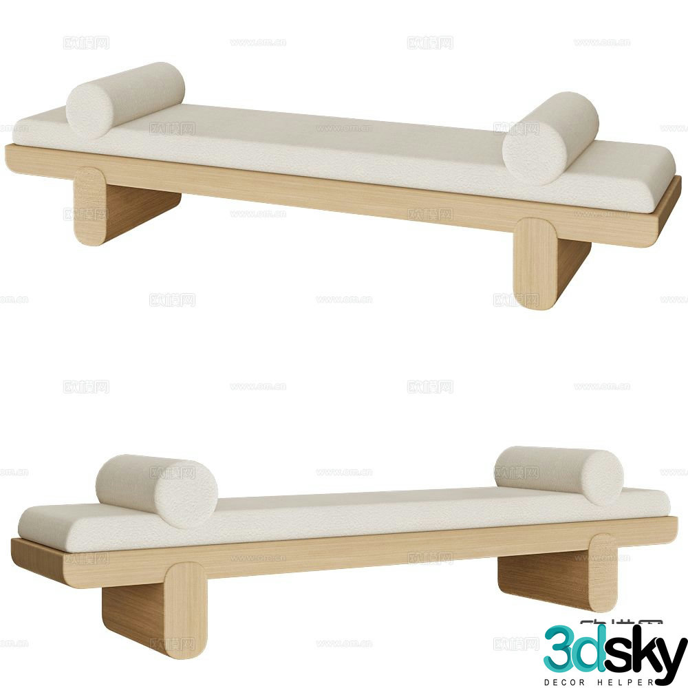 Modenature bench bench bed end stool 3d model