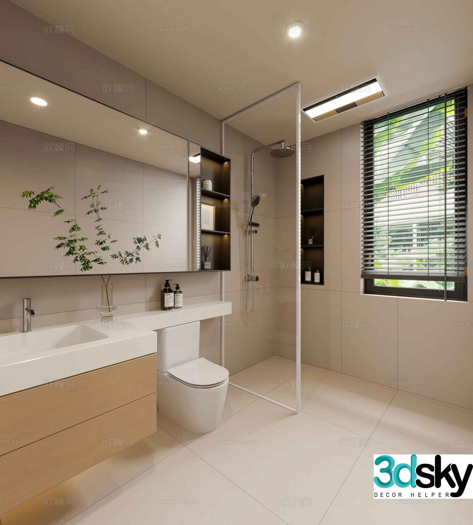 Simple bathroom 3d model