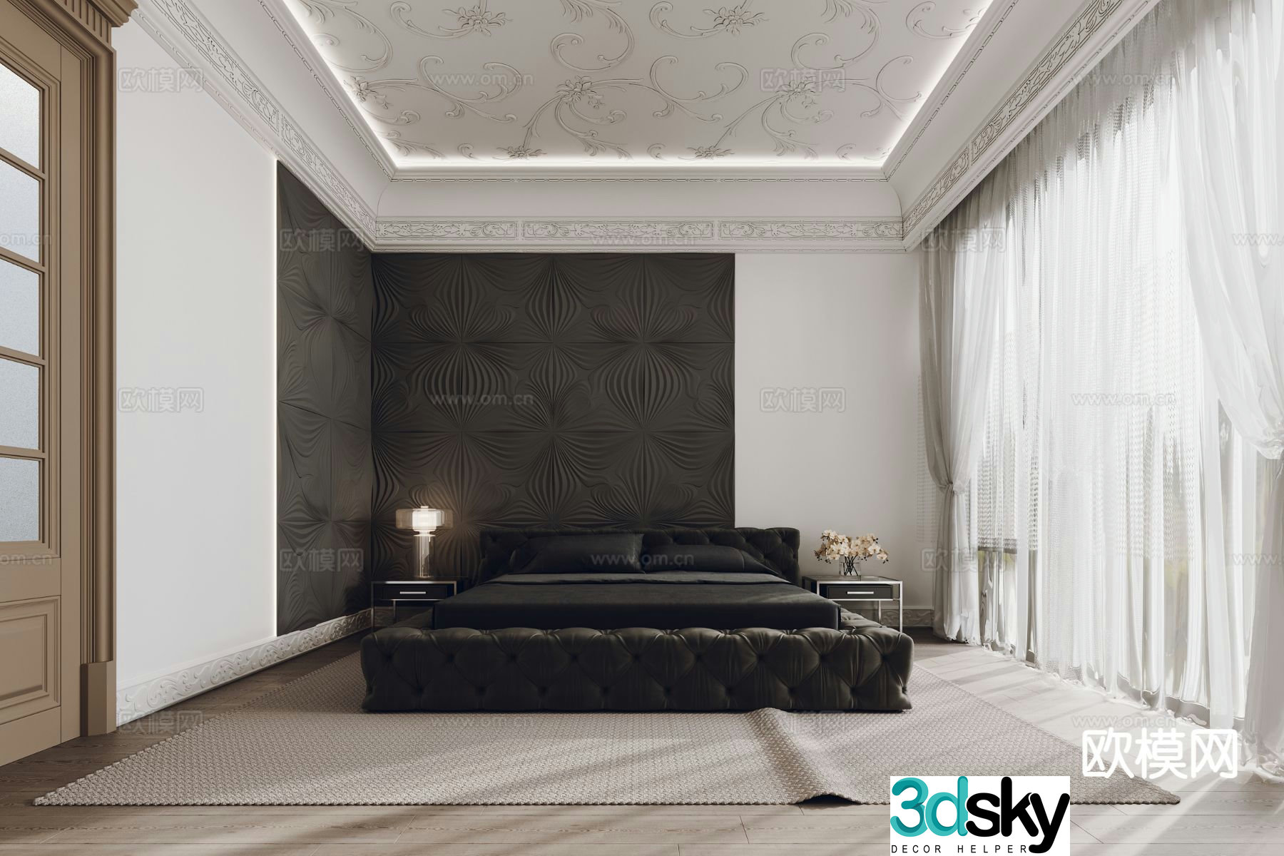 French bedroom master bedroom 3d model