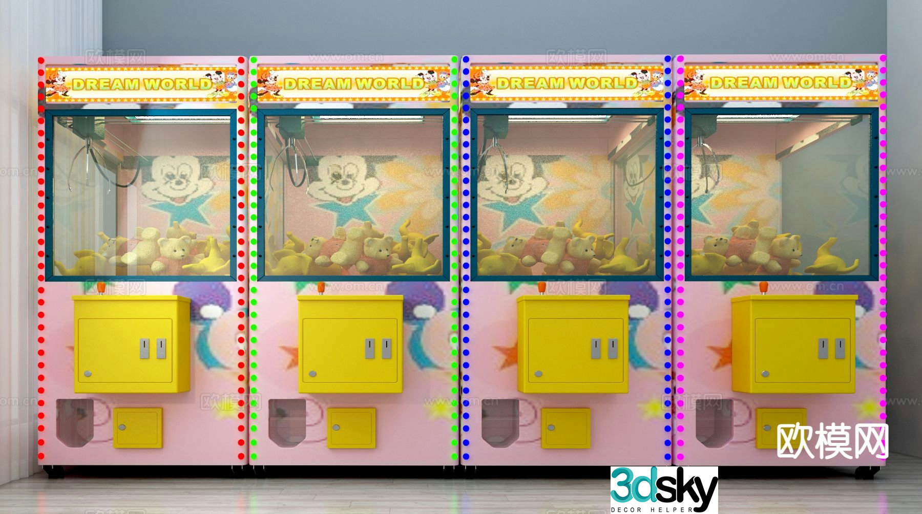 Claw machine, claw machine, game machine 3D model