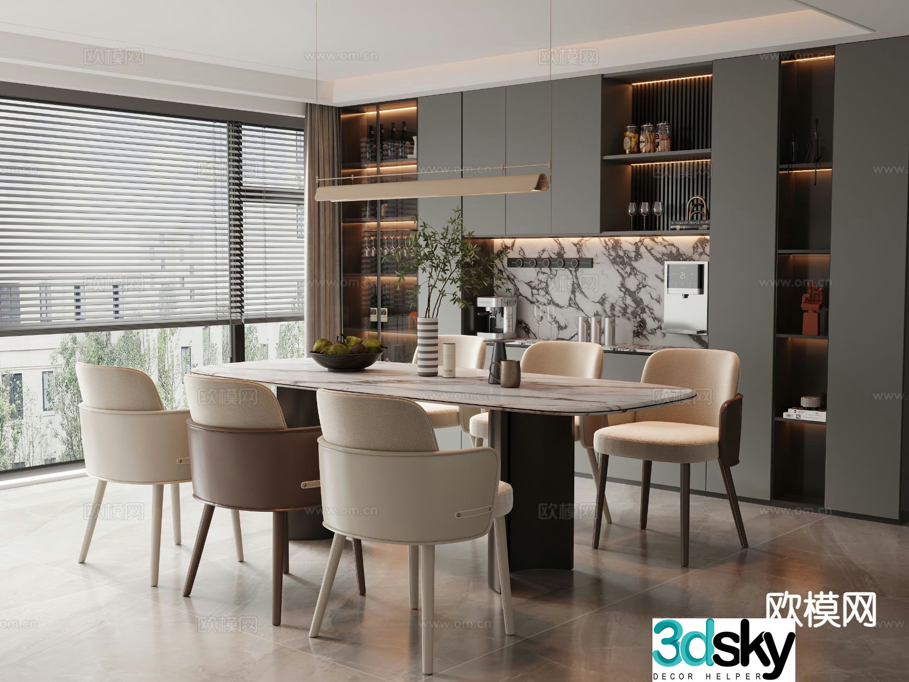 Italian restaurant 3d model