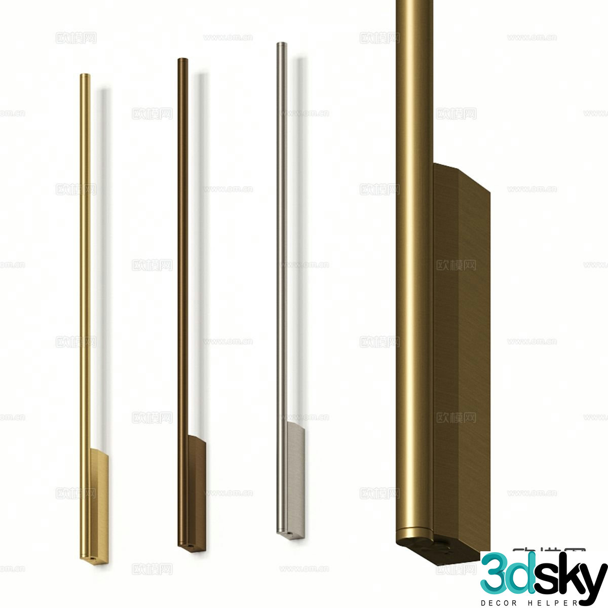Strip wall light 3d model