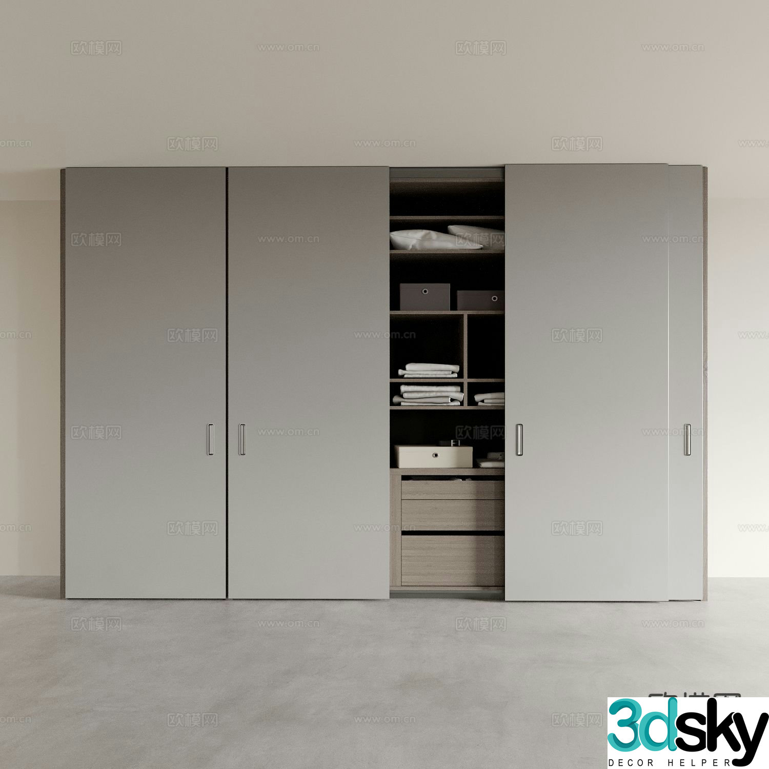 modern wardrobe wardrobe 3d model