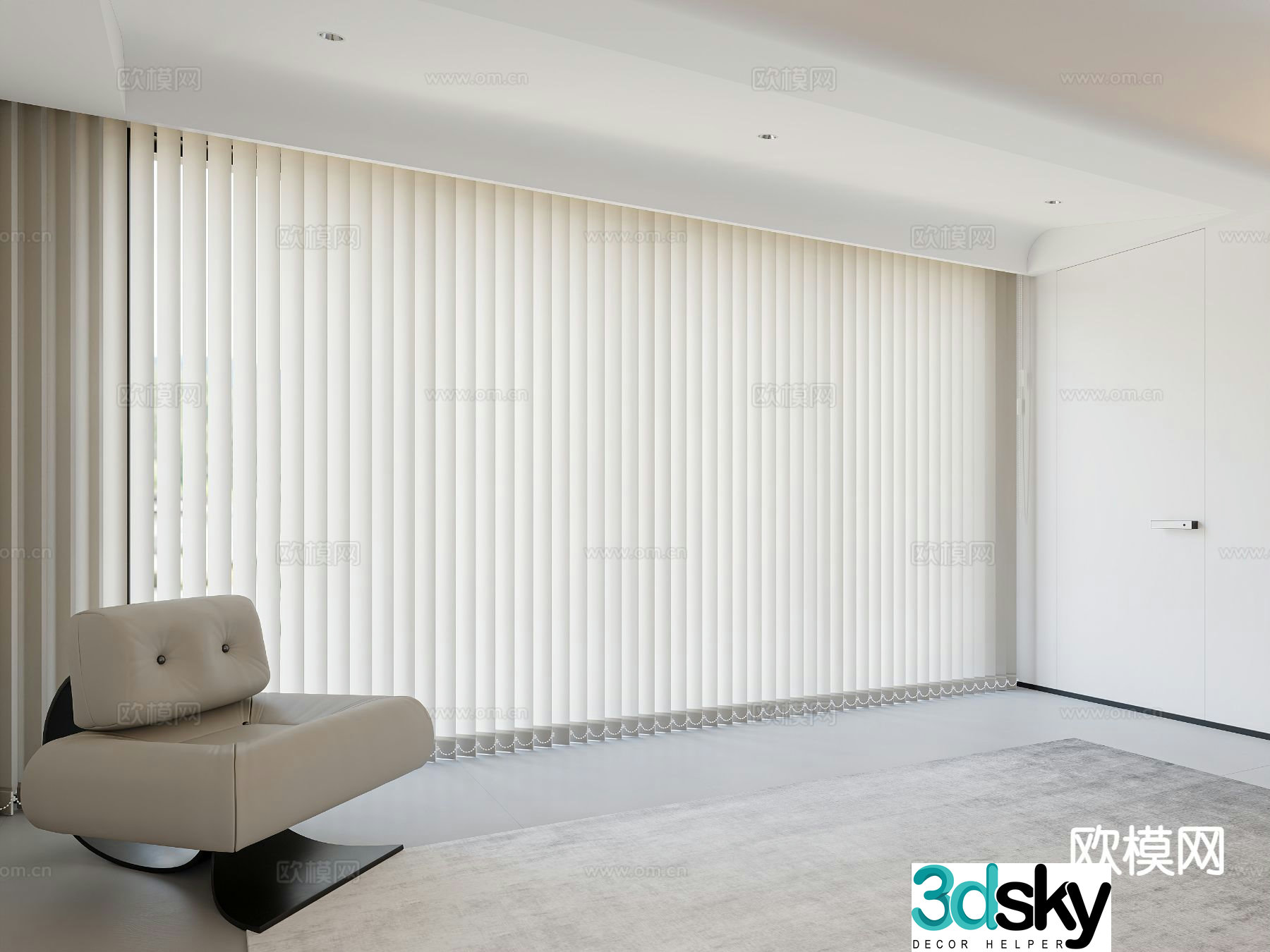 Modern curtains dream curtain 3d model