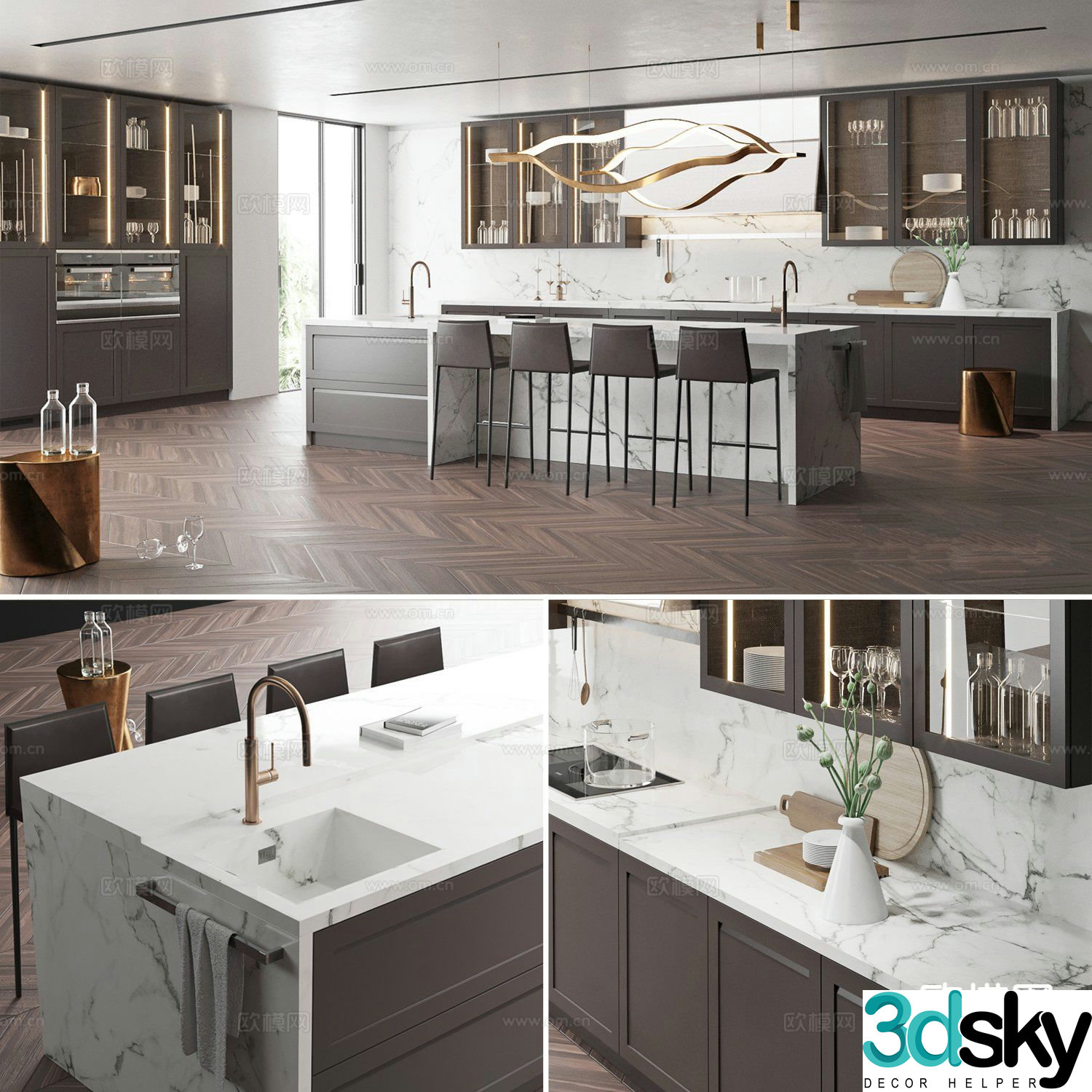 Modern kitchen 3d model