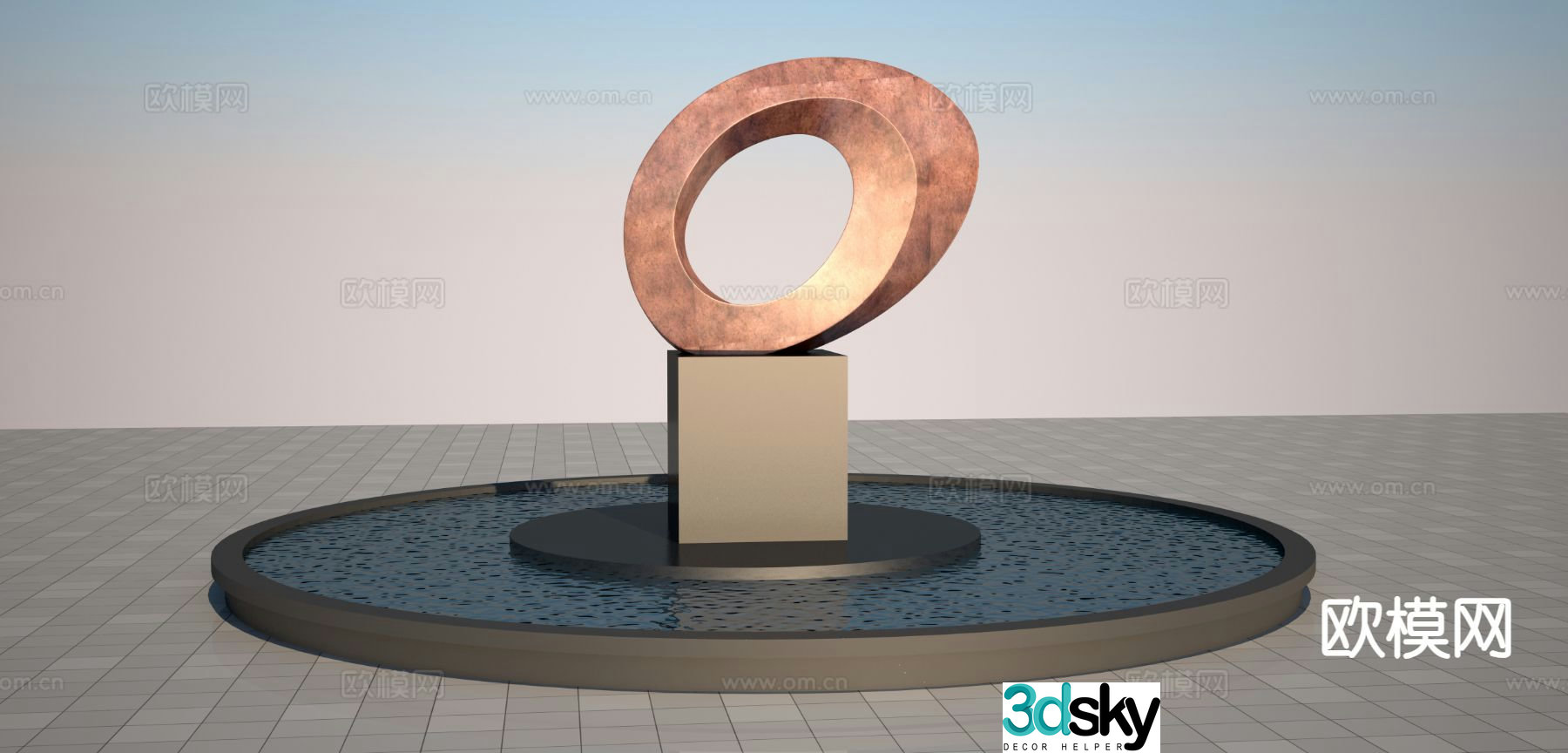 MÃ¶bius strip sculpture 3d model