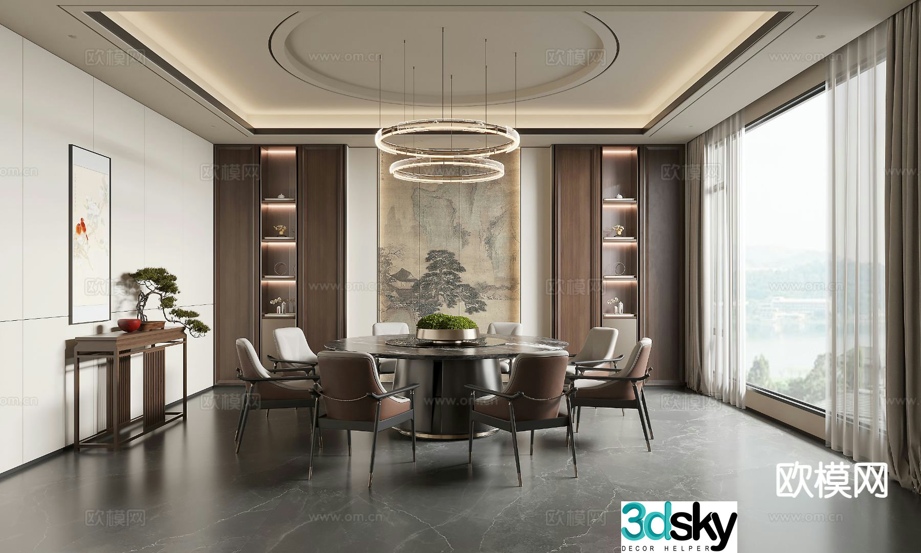 New Chinese restaurant 3d model