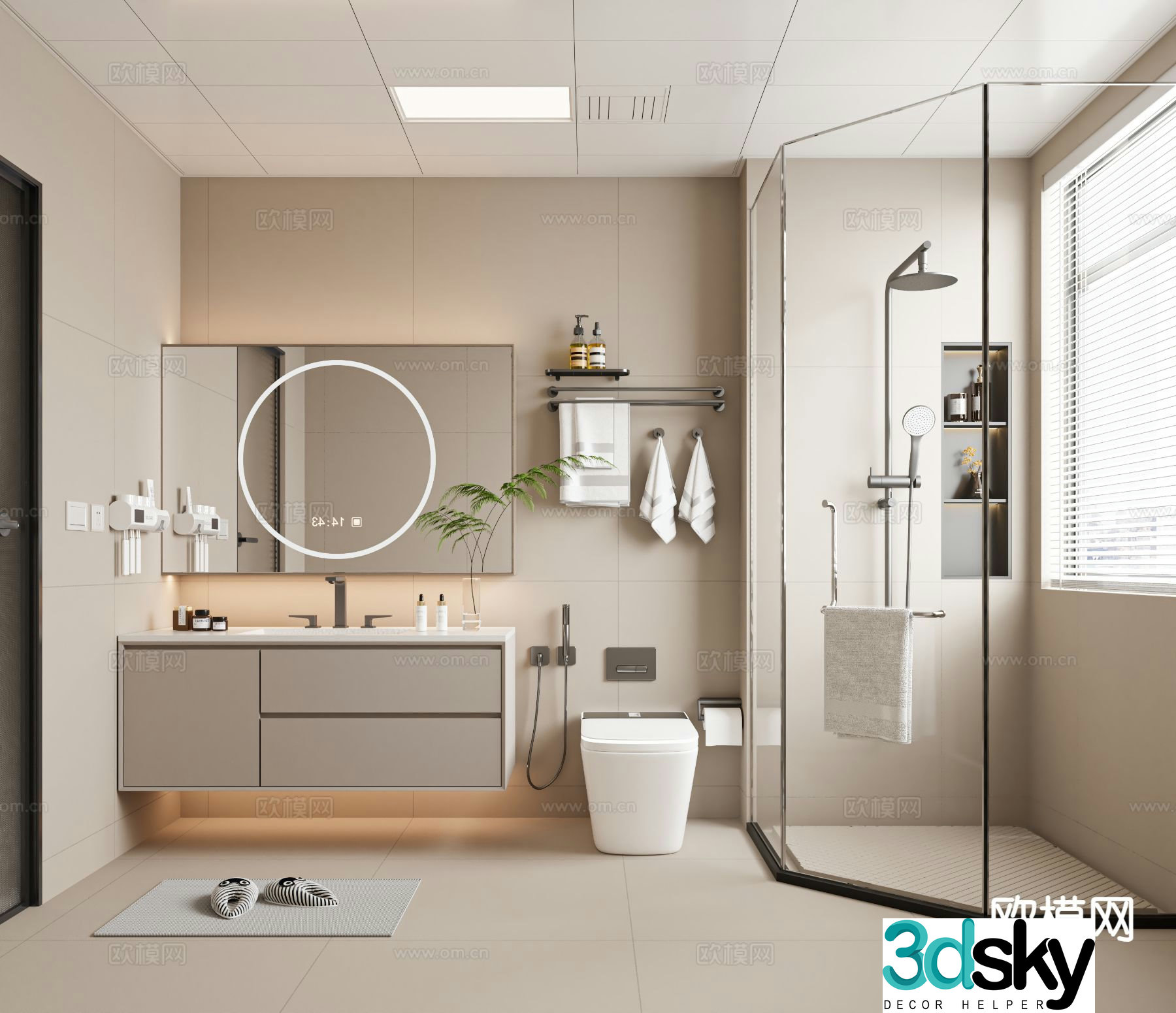 Modern bathroom 3d model