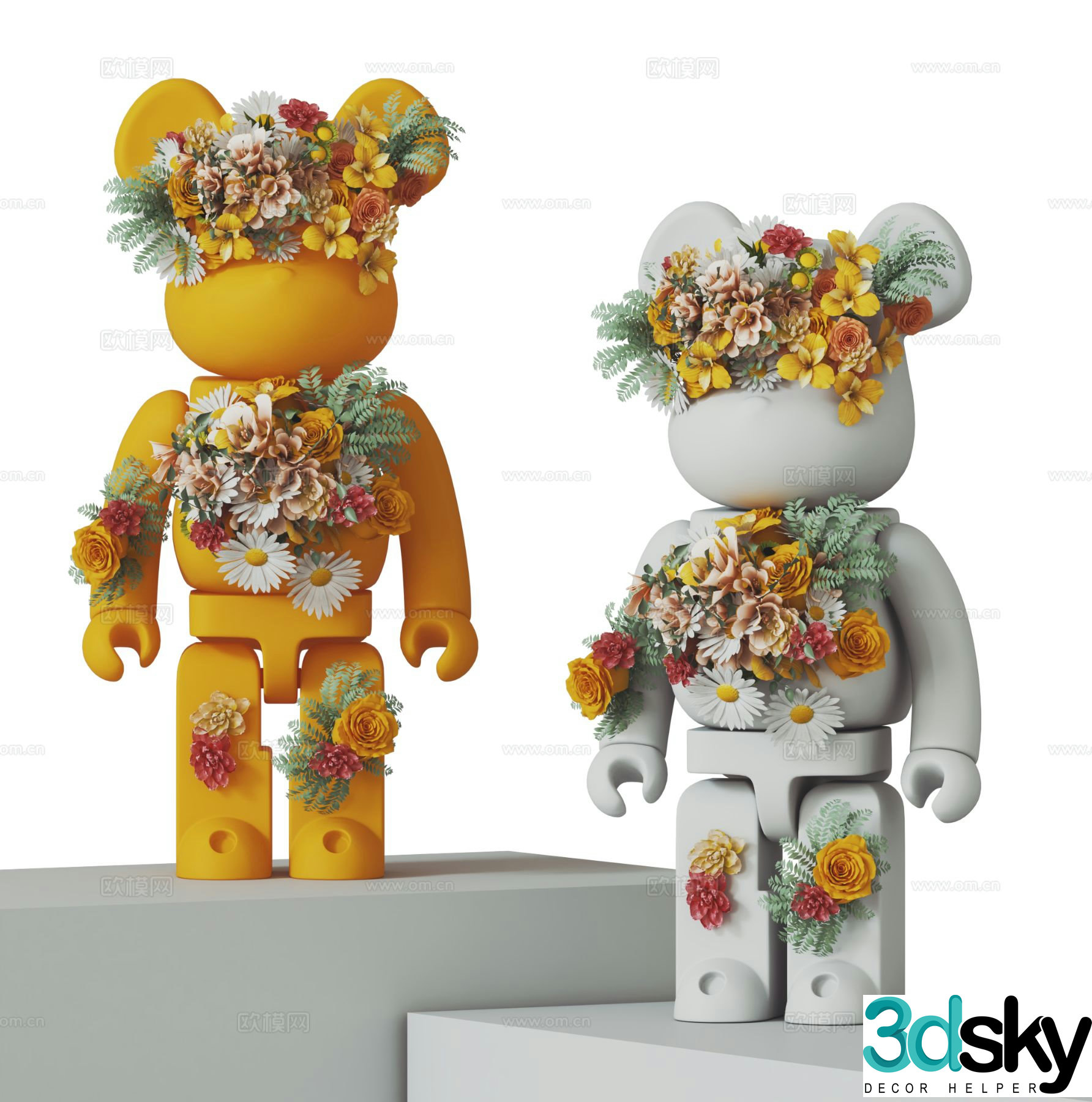 Violent Bear Trendy Sculpture 3D Model