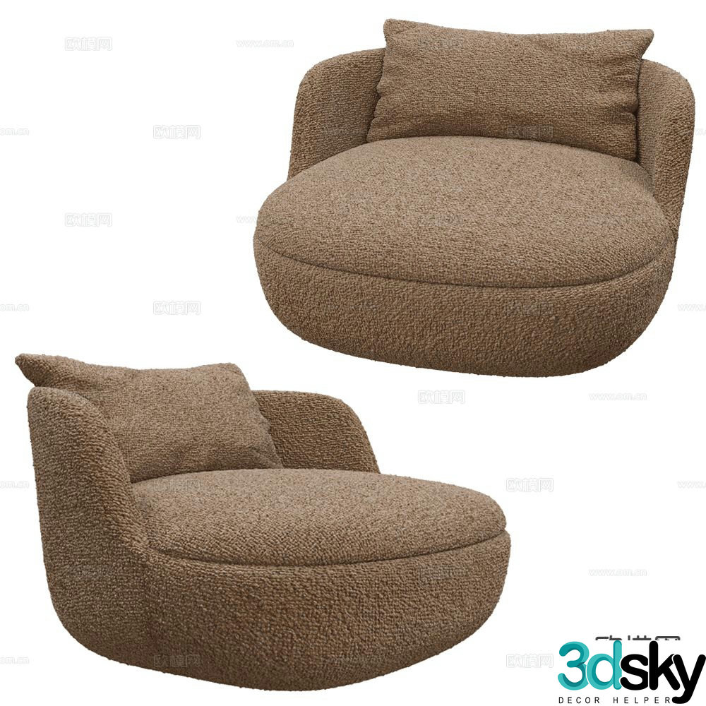 Moooi single sofa 3d model
