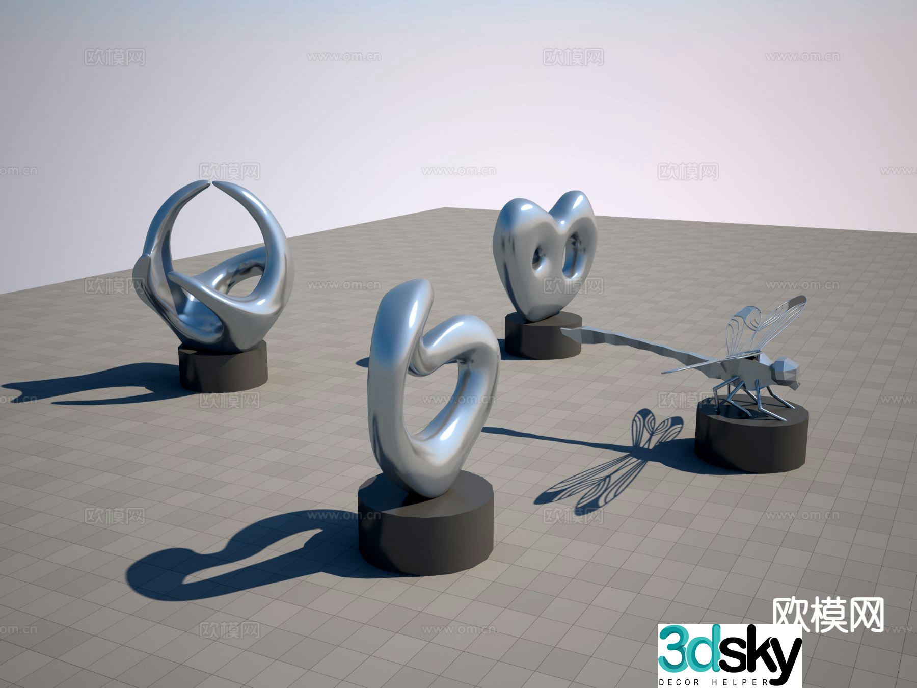 Abstract sculpture sketch sculpture 3d model