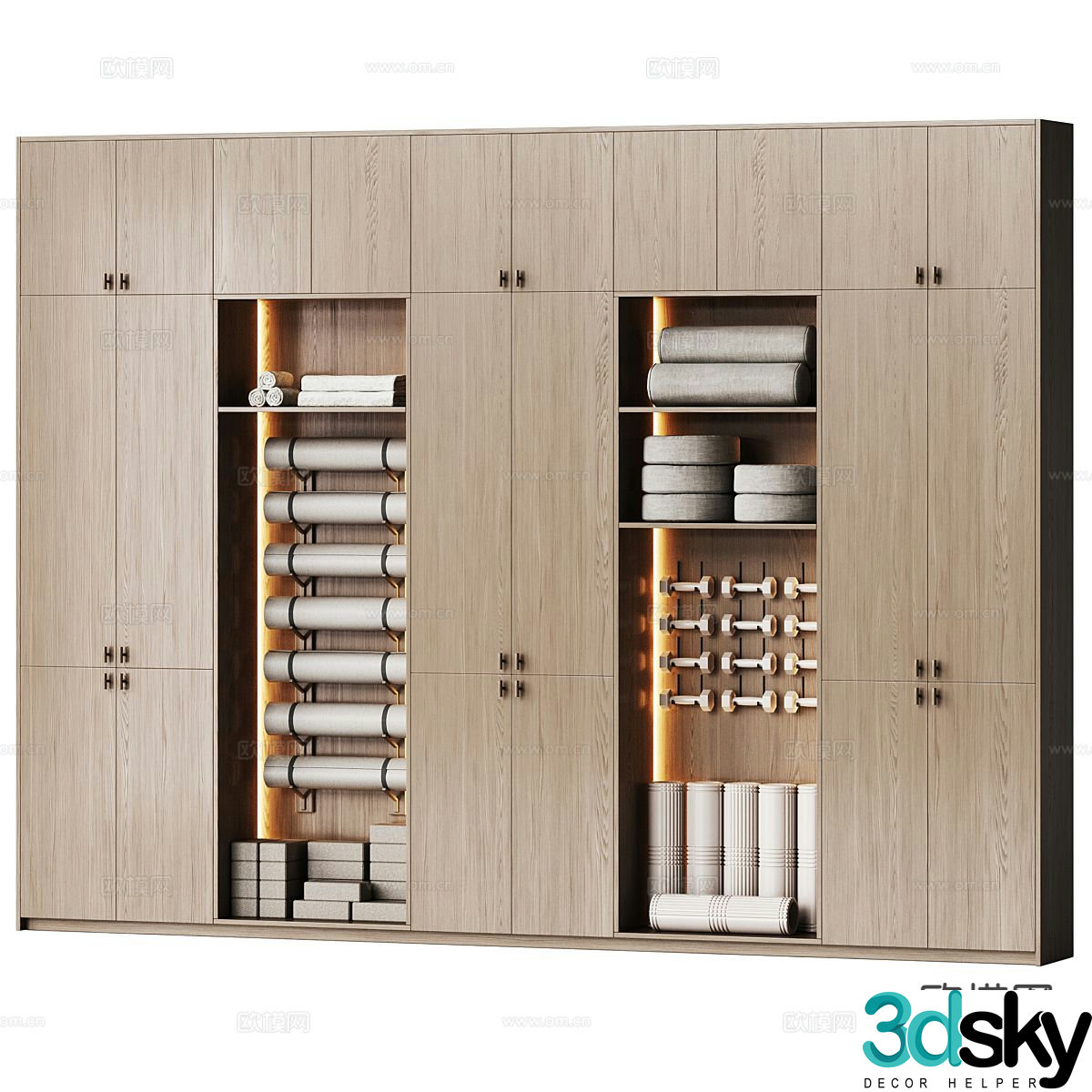 Log style wardrobe 3D model
