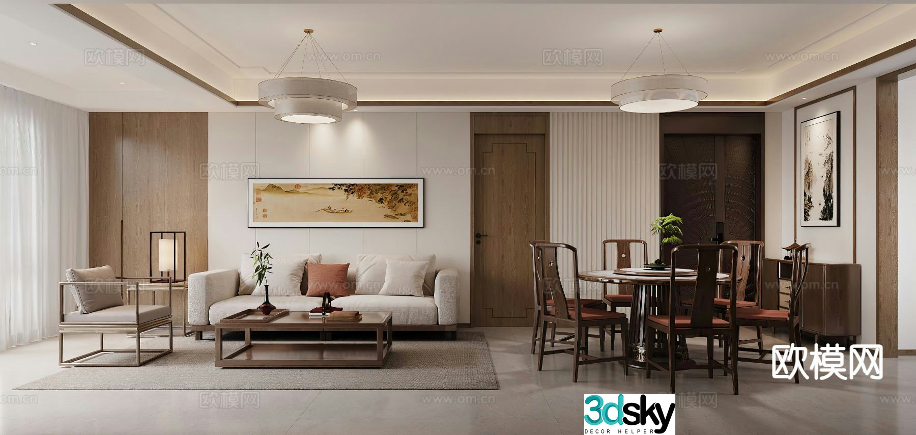 New Chinese restaurant 3D model