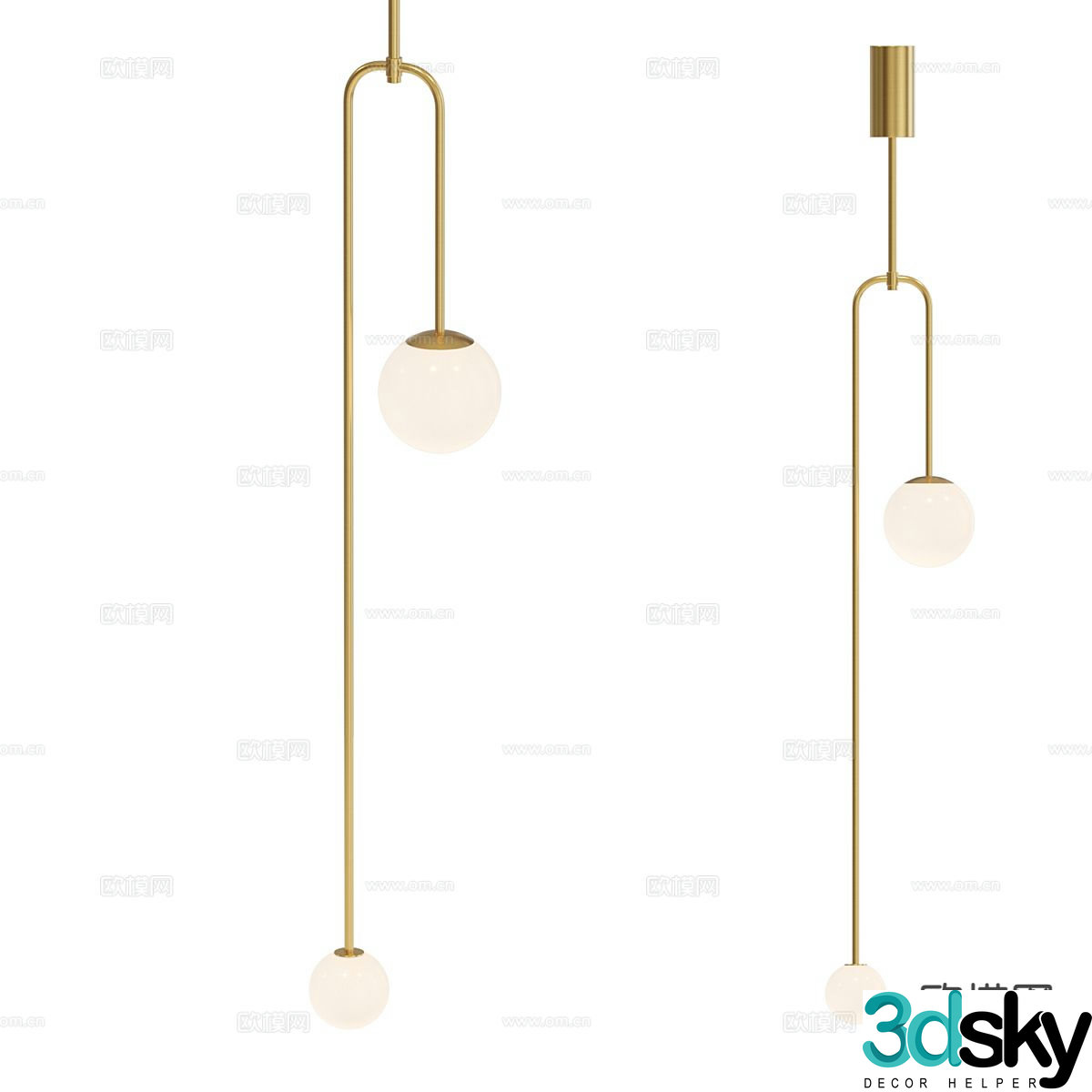 Light luxury small chandelier bedside chandelier 3d model
