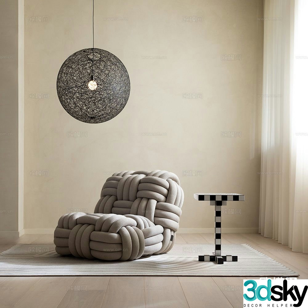 Moooi beanbag leisure sofa 3d model