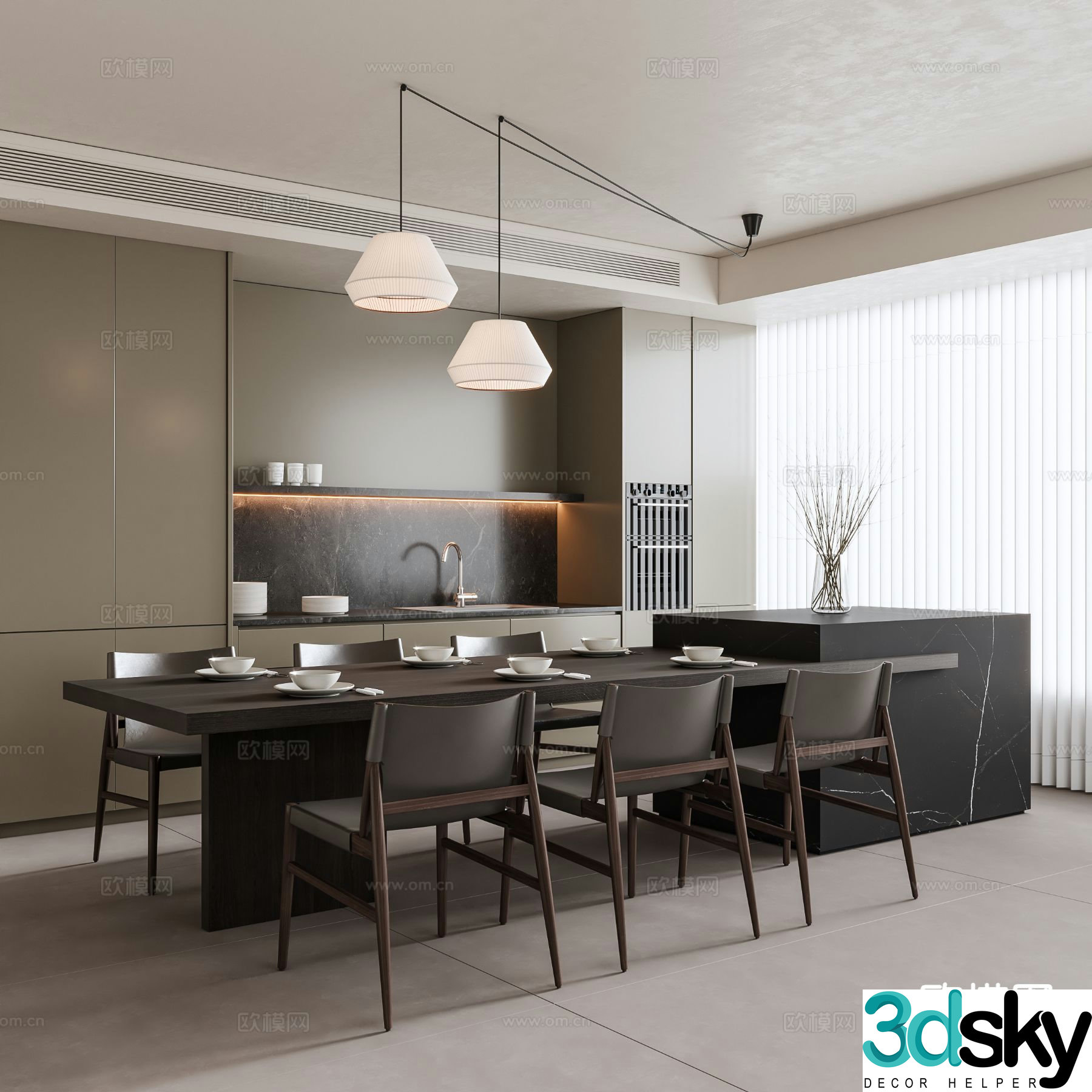 Italian island restaurant 3D model