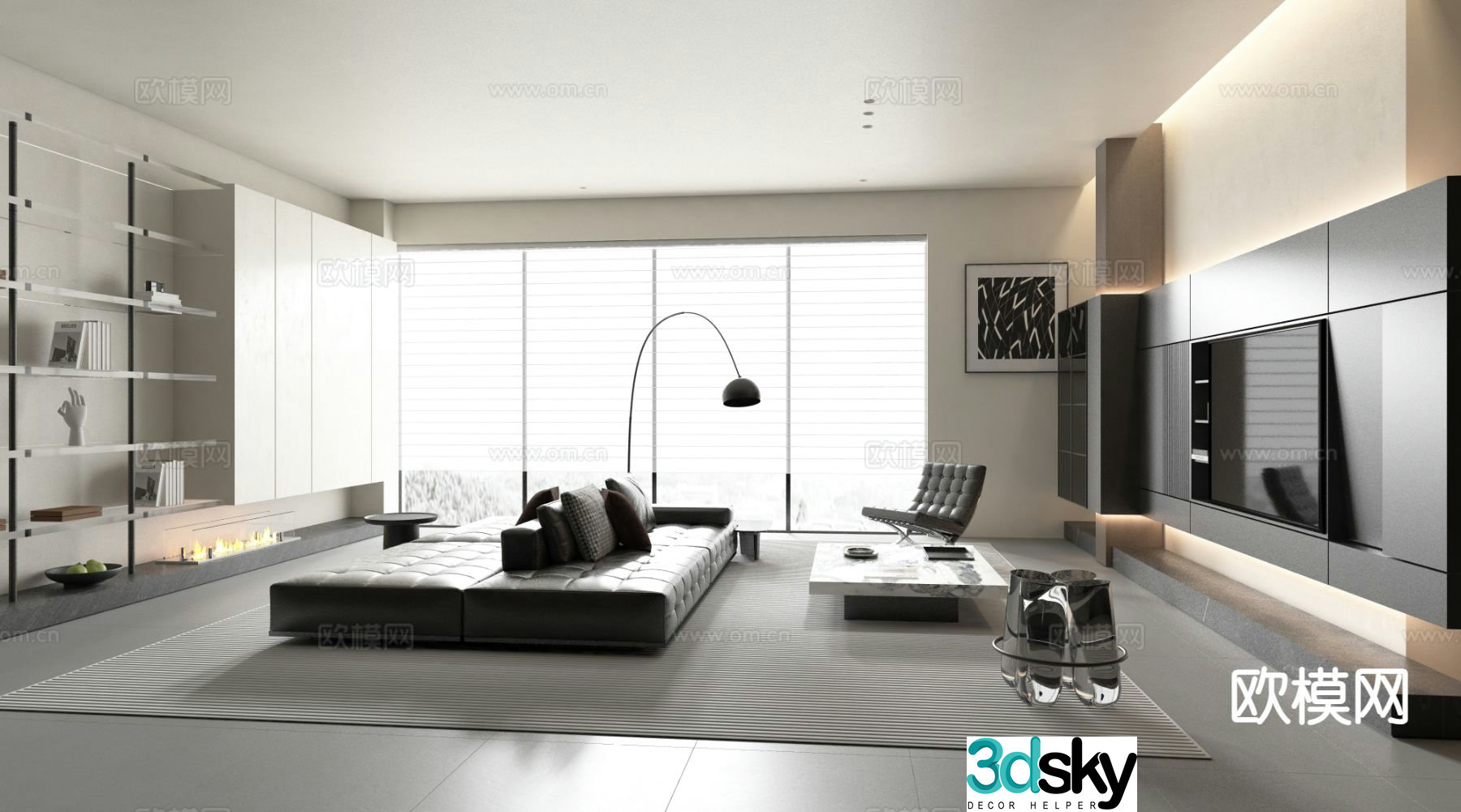 Modern living room 3d model