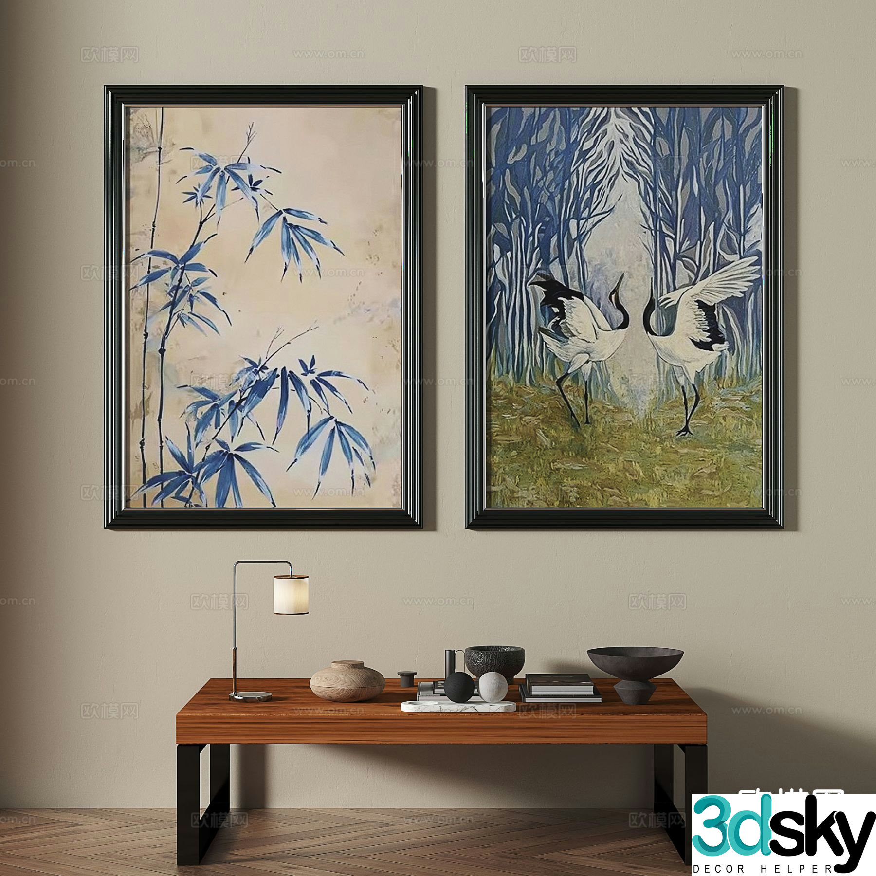 Medieval style art painting texture painting decorative painting 3d model