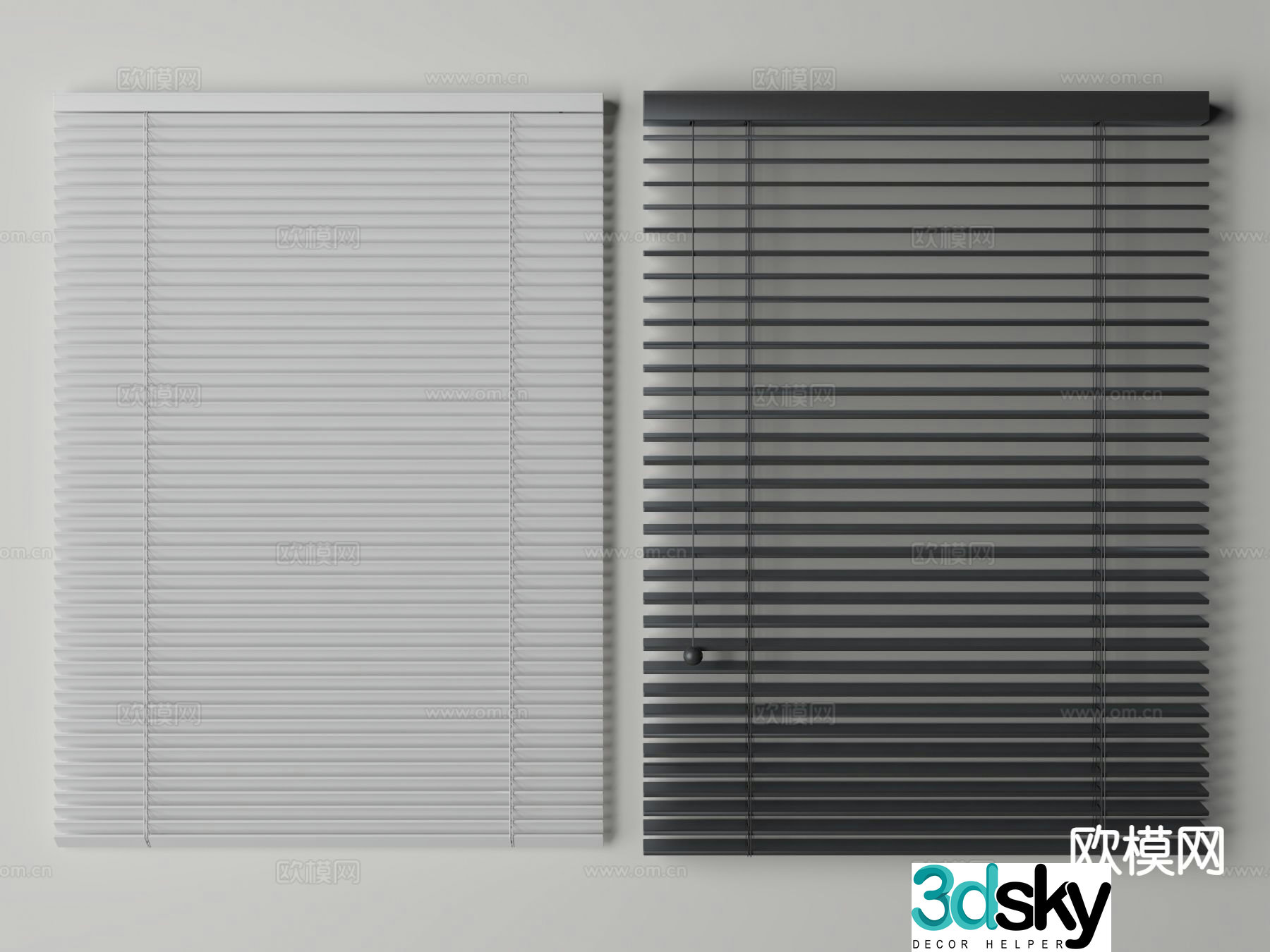 Modern curtains curtains blinds 3d model