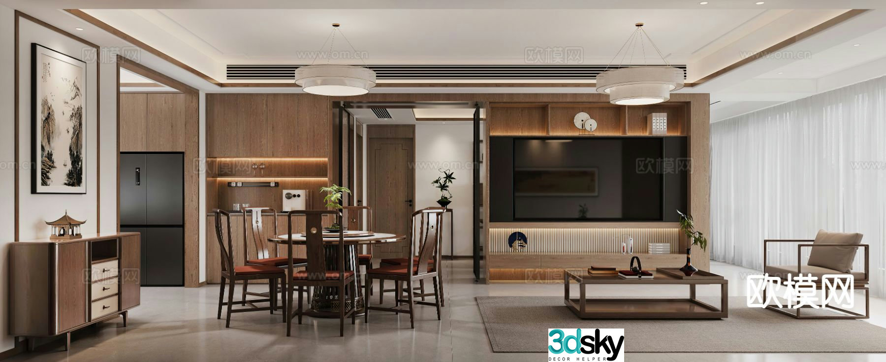 New Chinese restaurant 3D model