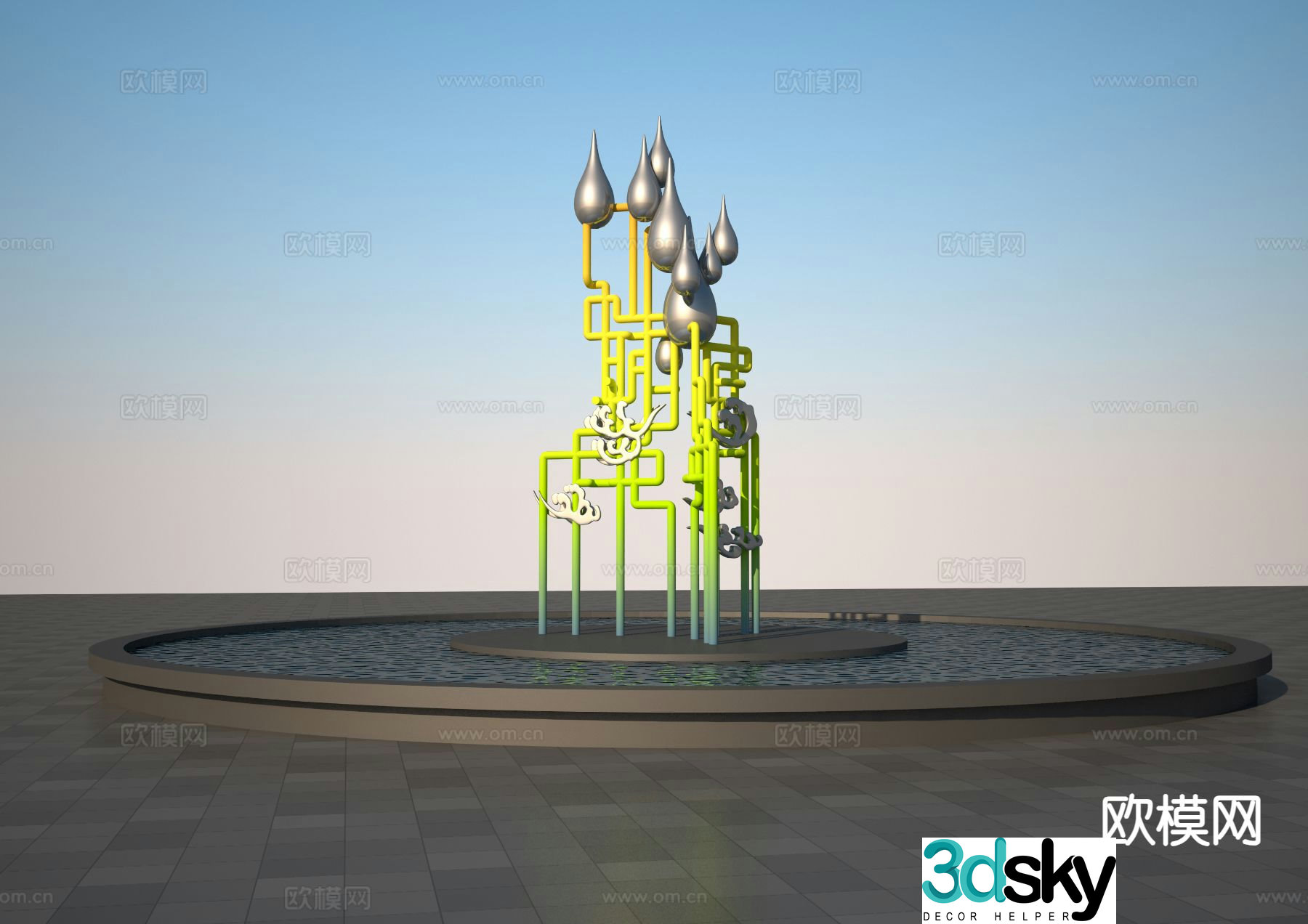 Source of life sculpture 3d model