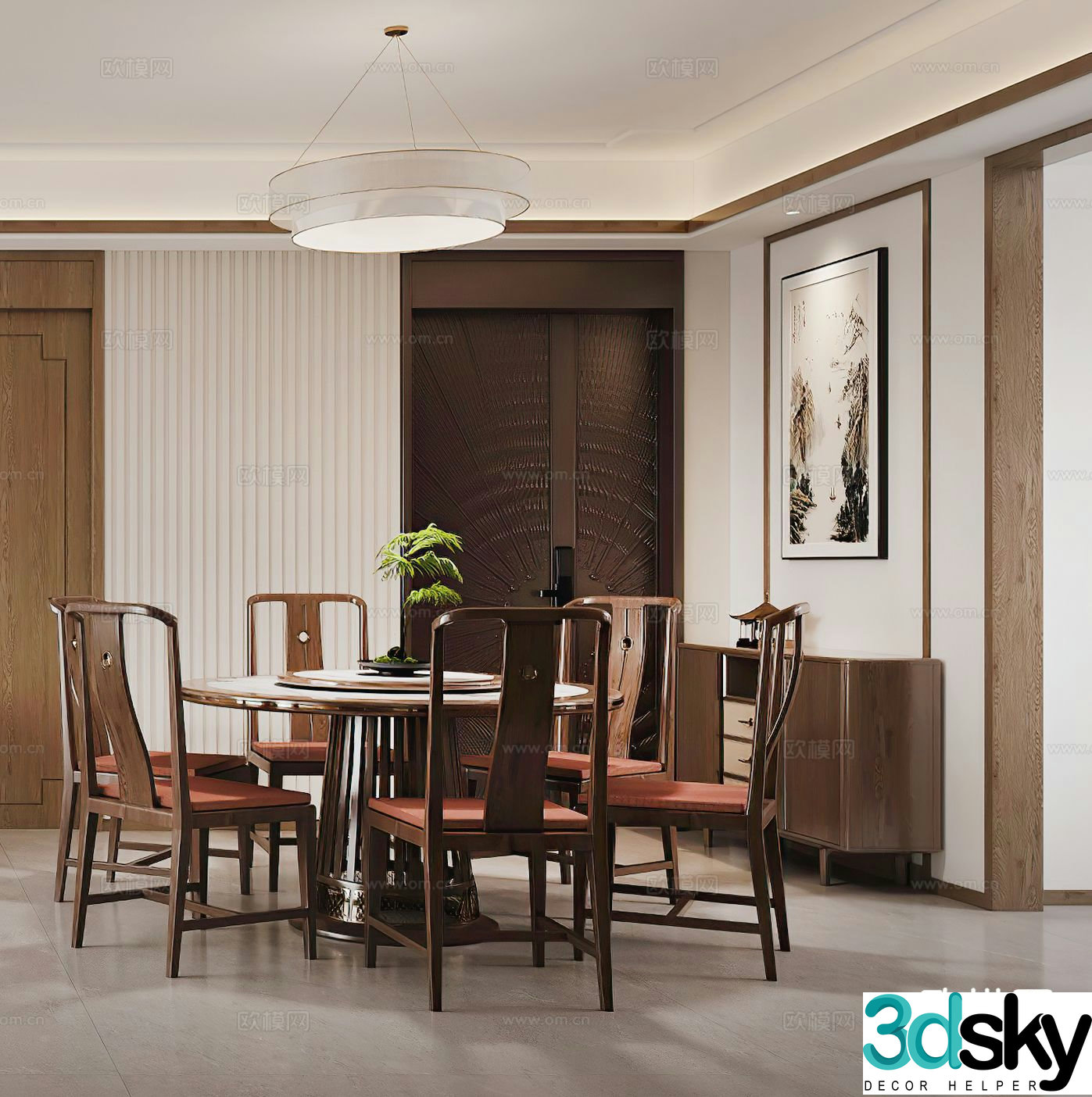 New Chinese restaurant 3d model