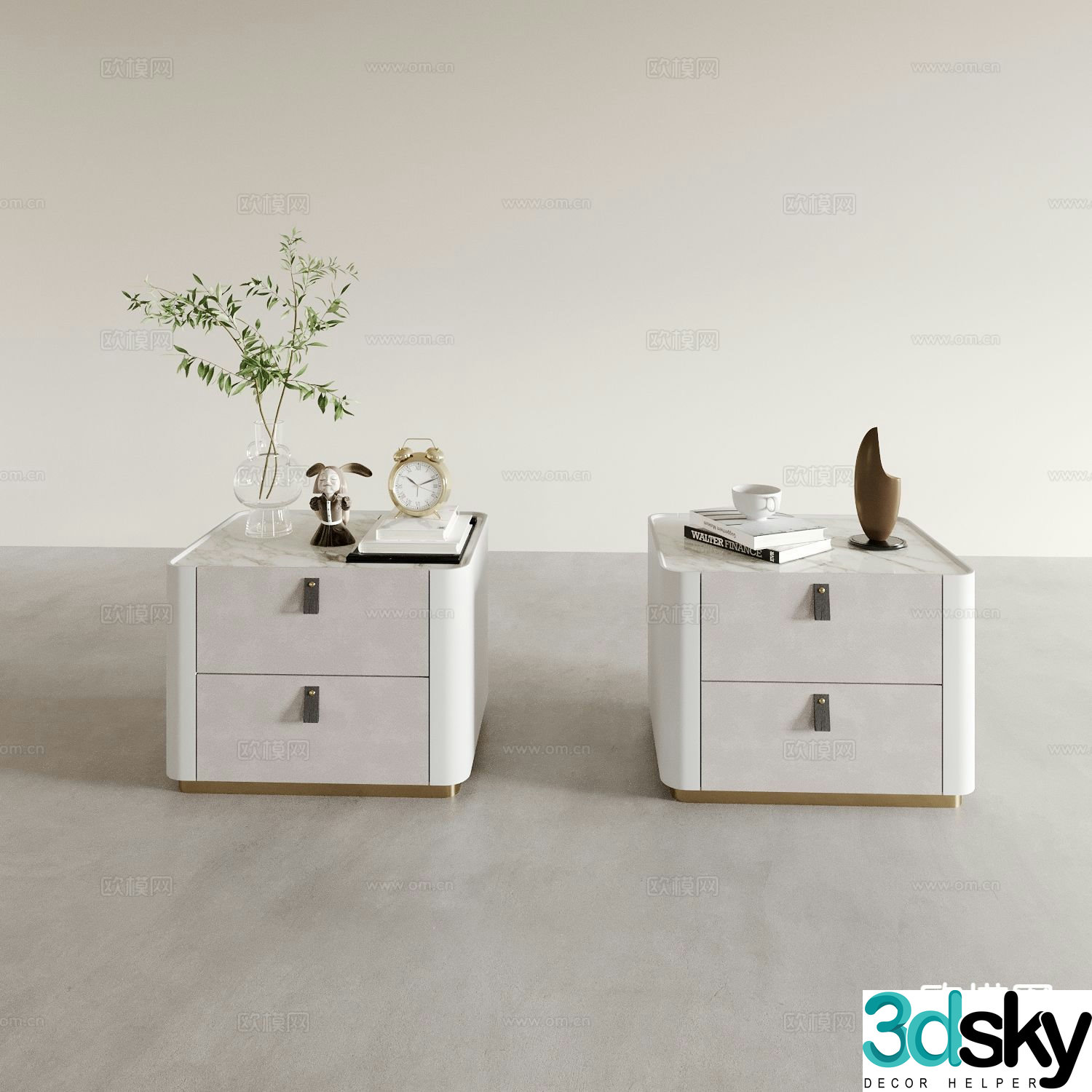 Modern bedside table 3d model