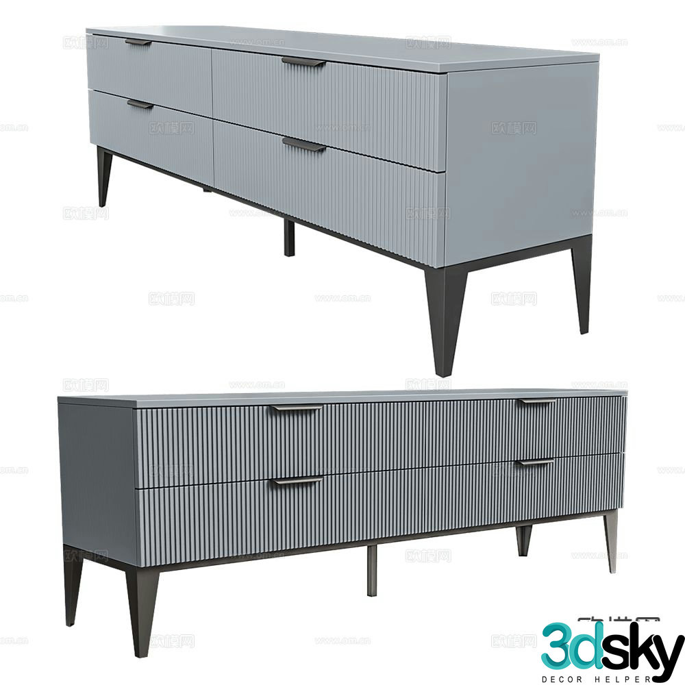 Mister modern tv cabinet 3d model