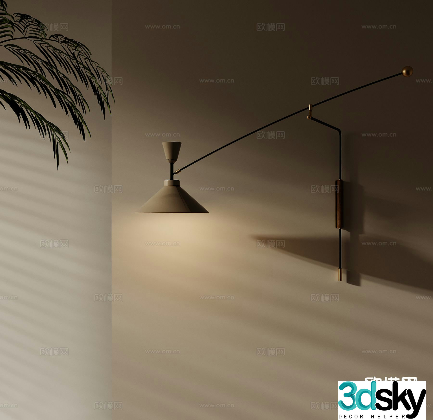 Wabi-sabi wall lamp 3d model
